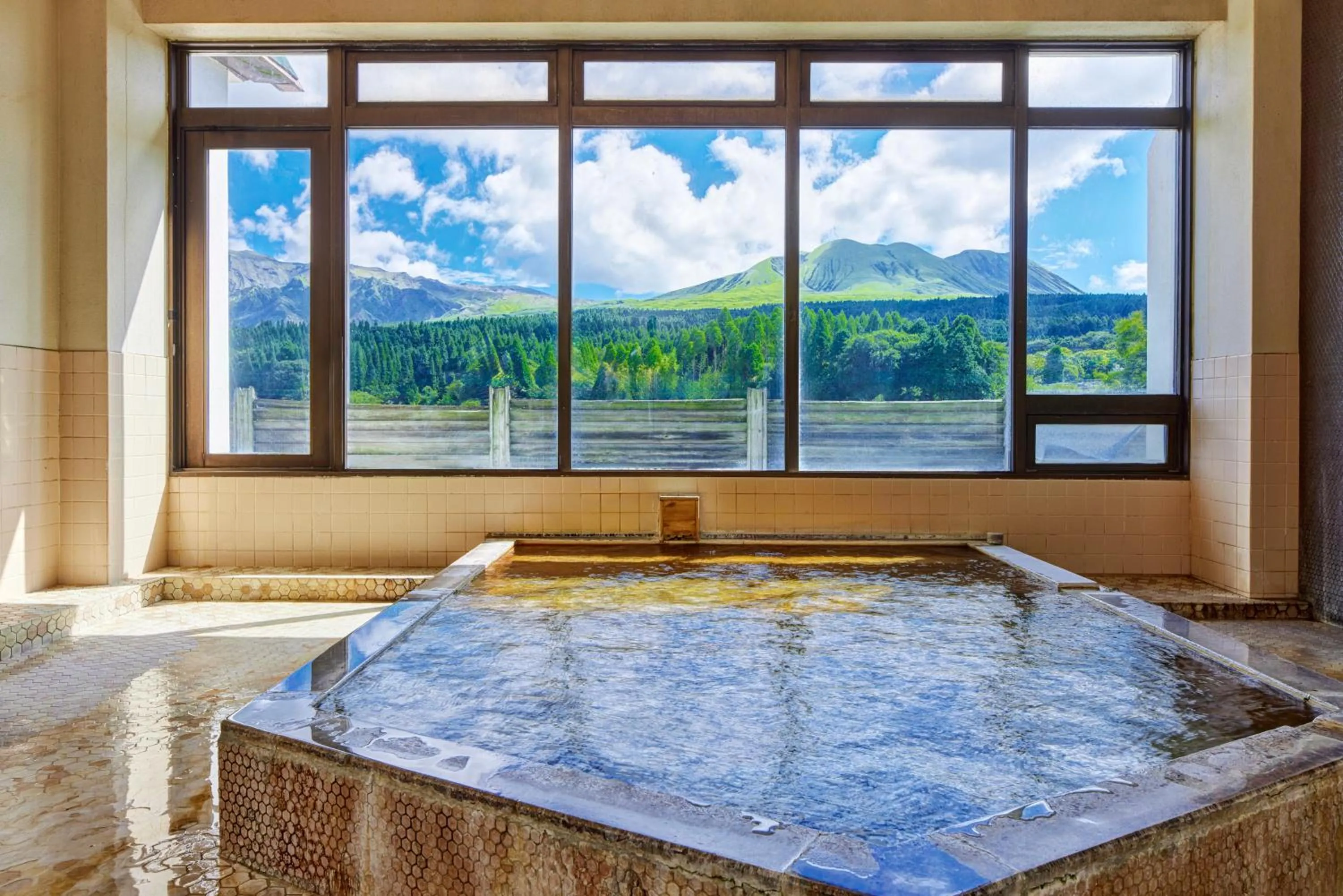 Hot Spring Bath in Hotel Aso No Tsukasa