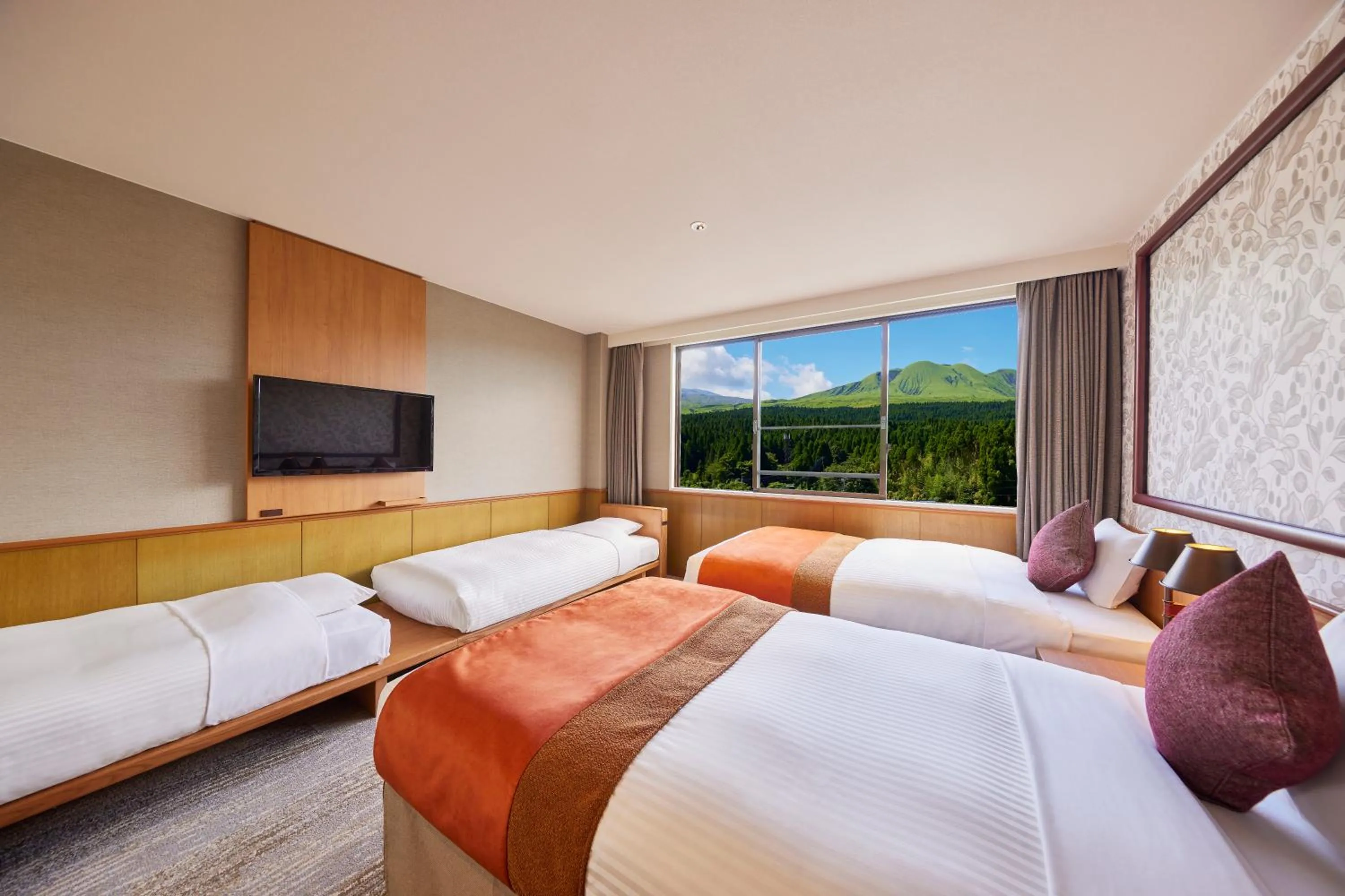 Bedroom, Bed in Hotel Aso No Tsukasa