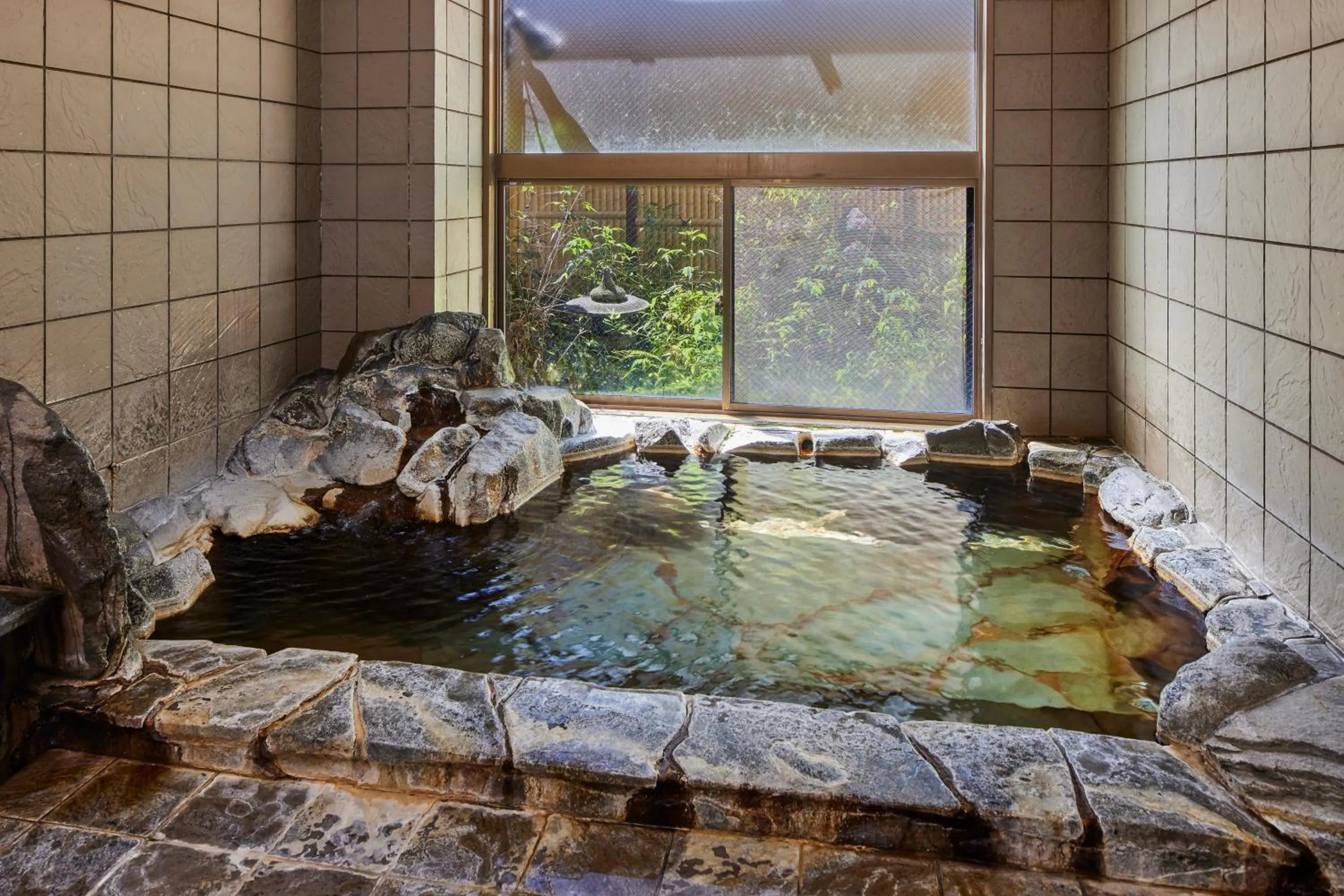 Hot Spring Bath in Hotel Aso No Tsukasa