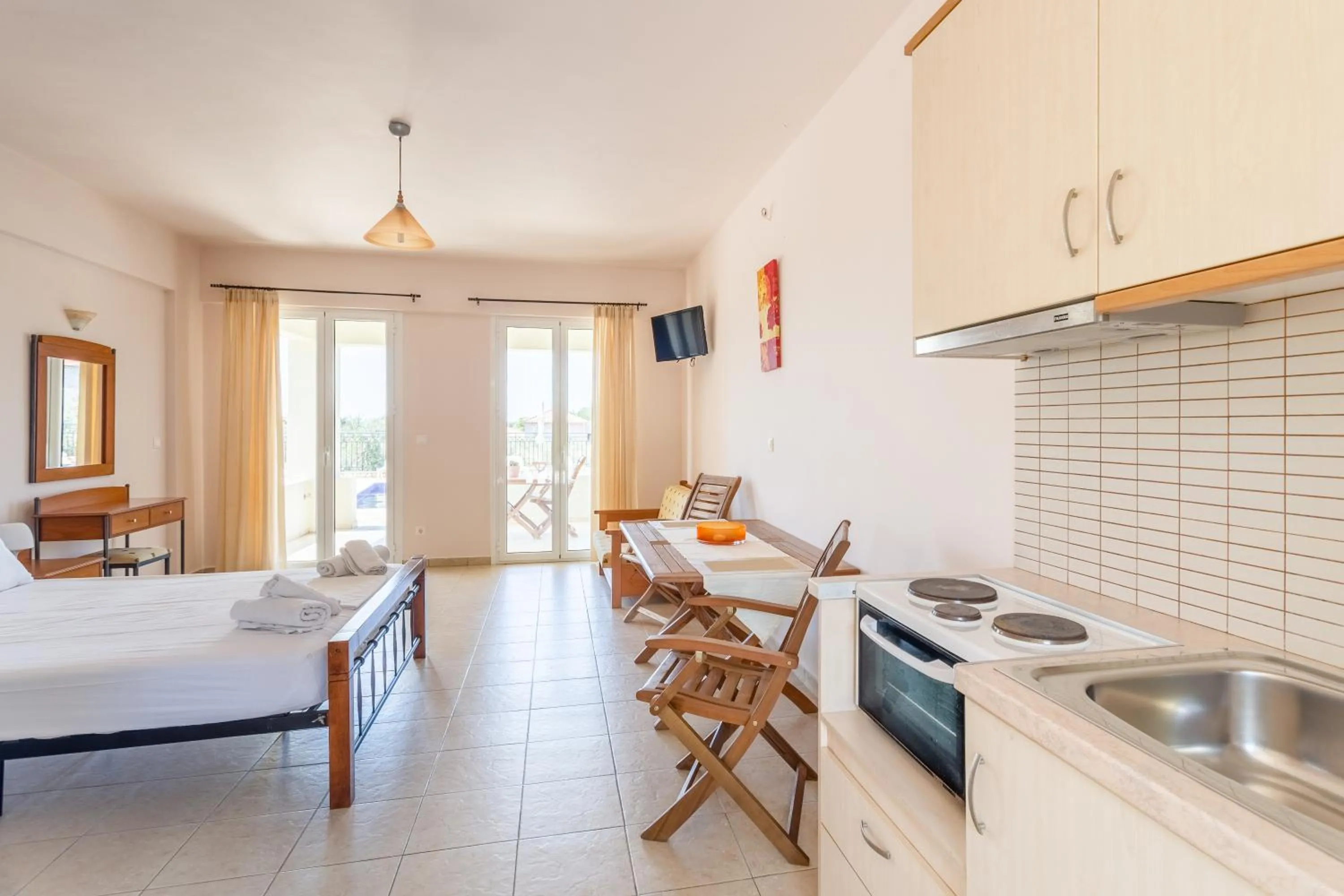 Bed in Hotel Aphrodite