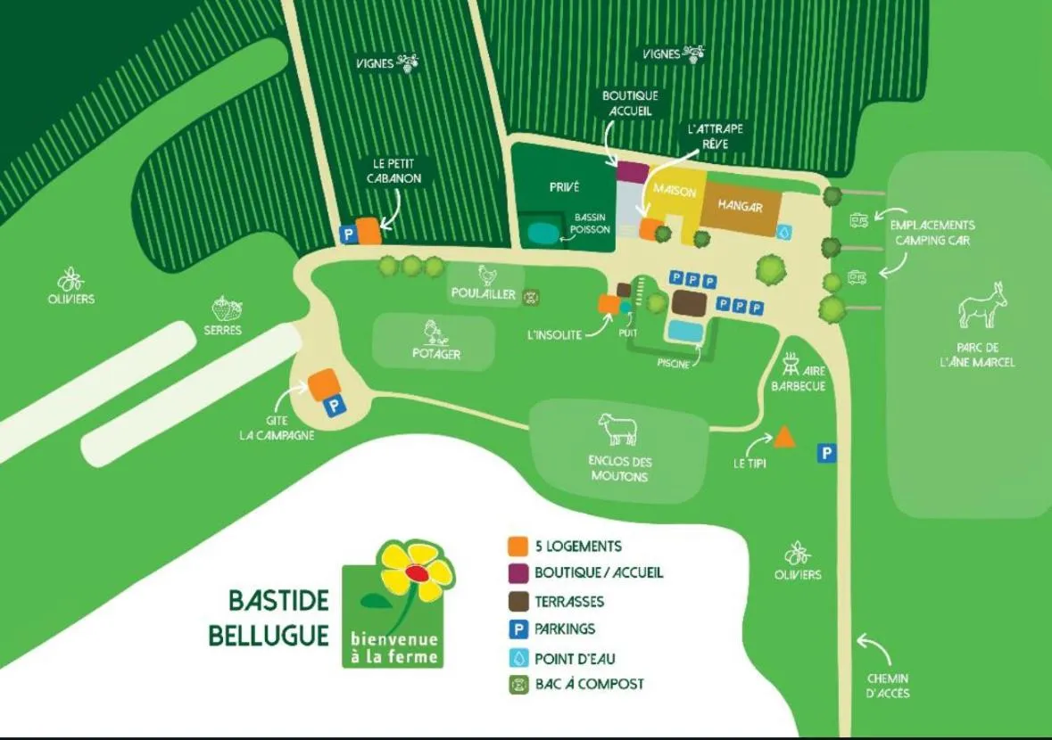 Bastide Bellugue Maison d'hôtes réseau Bienvenue à La Ferme à 3 minutes de Lourmarin