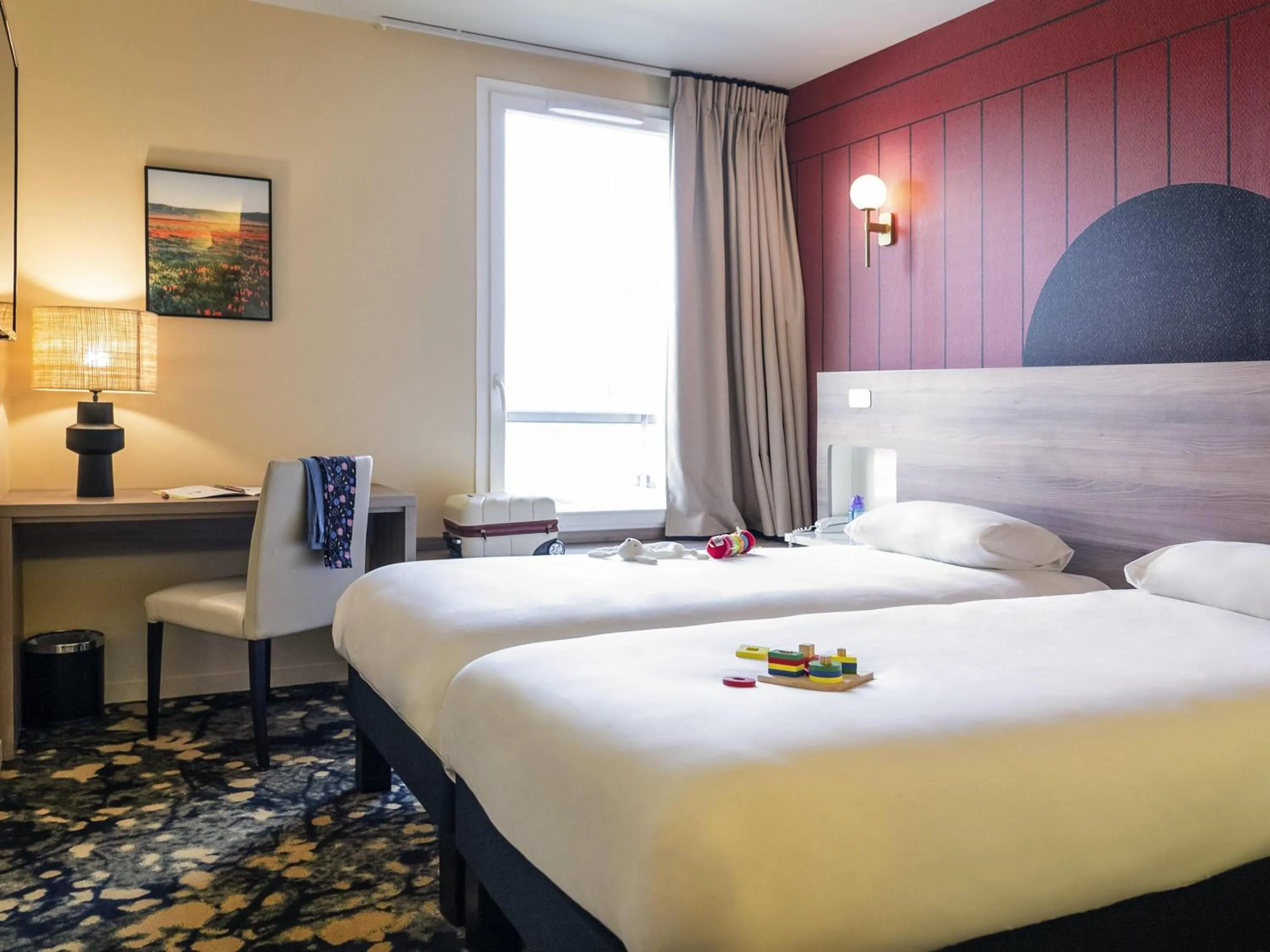 Bedroom, Bed in ibis Styles Versailles Saint Quentin en Yvelines