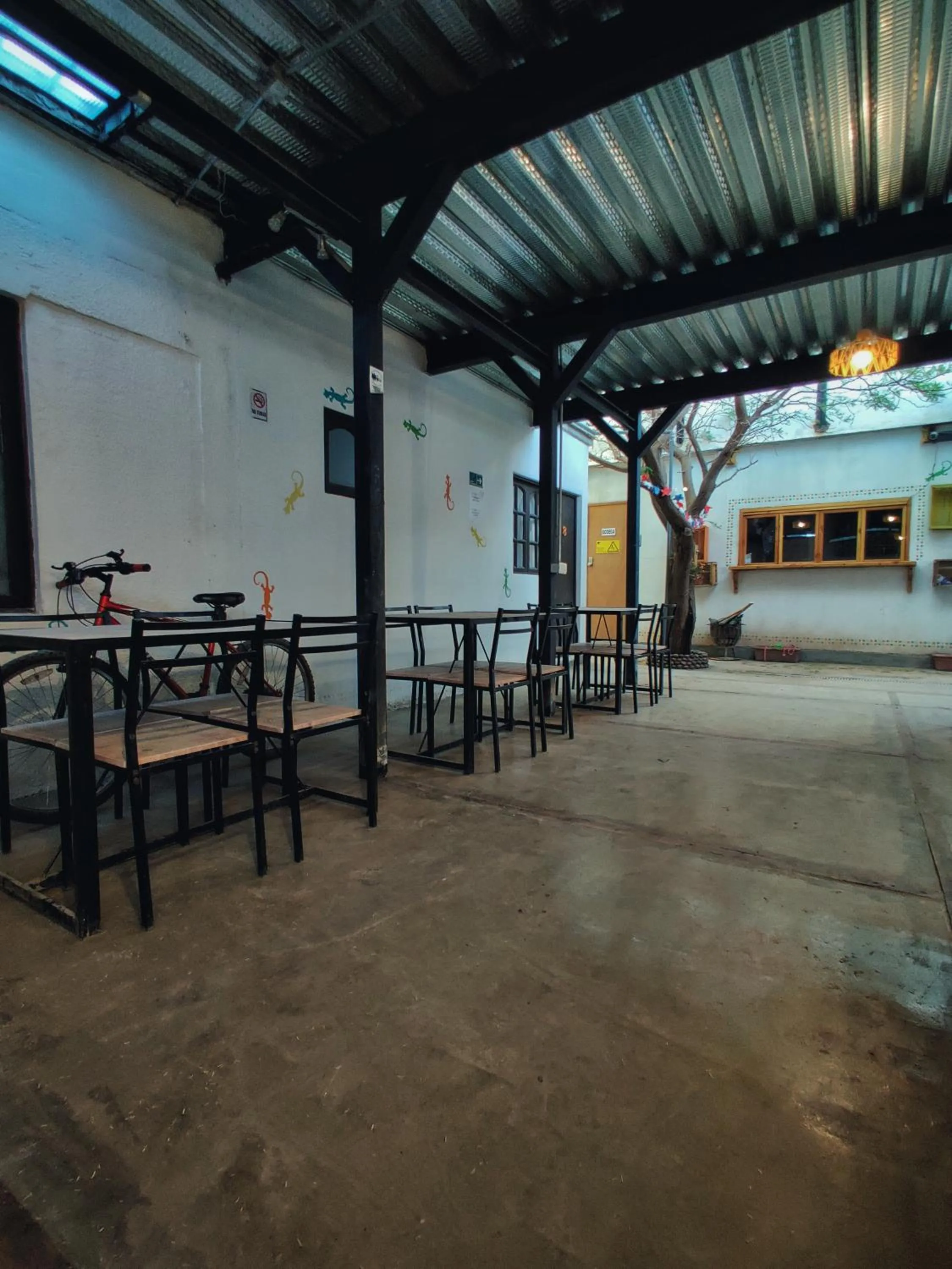 Patio in Rey Lagarto Hostel