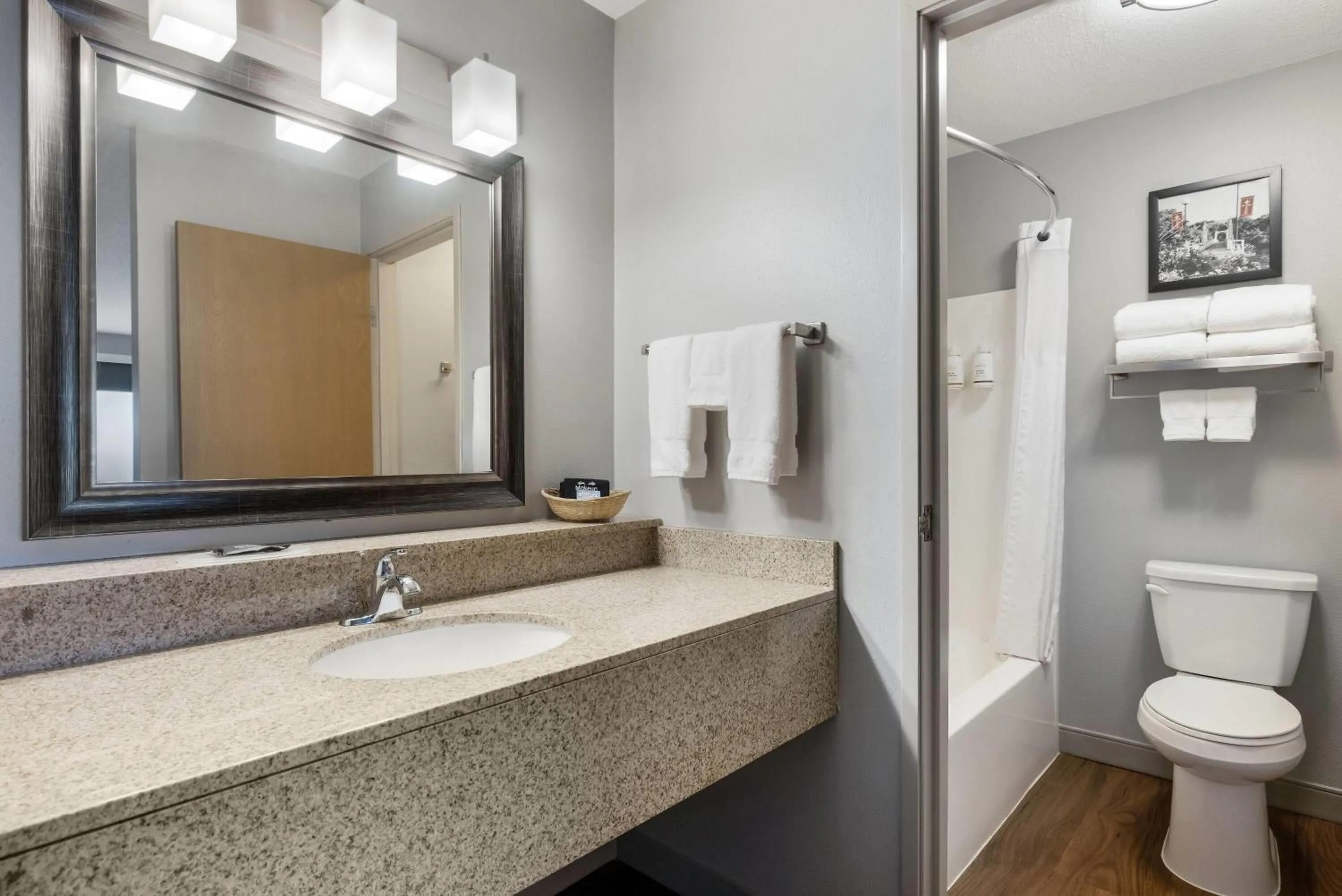 Bathroom in AmericInn by Wyndham Valley City Conference Center