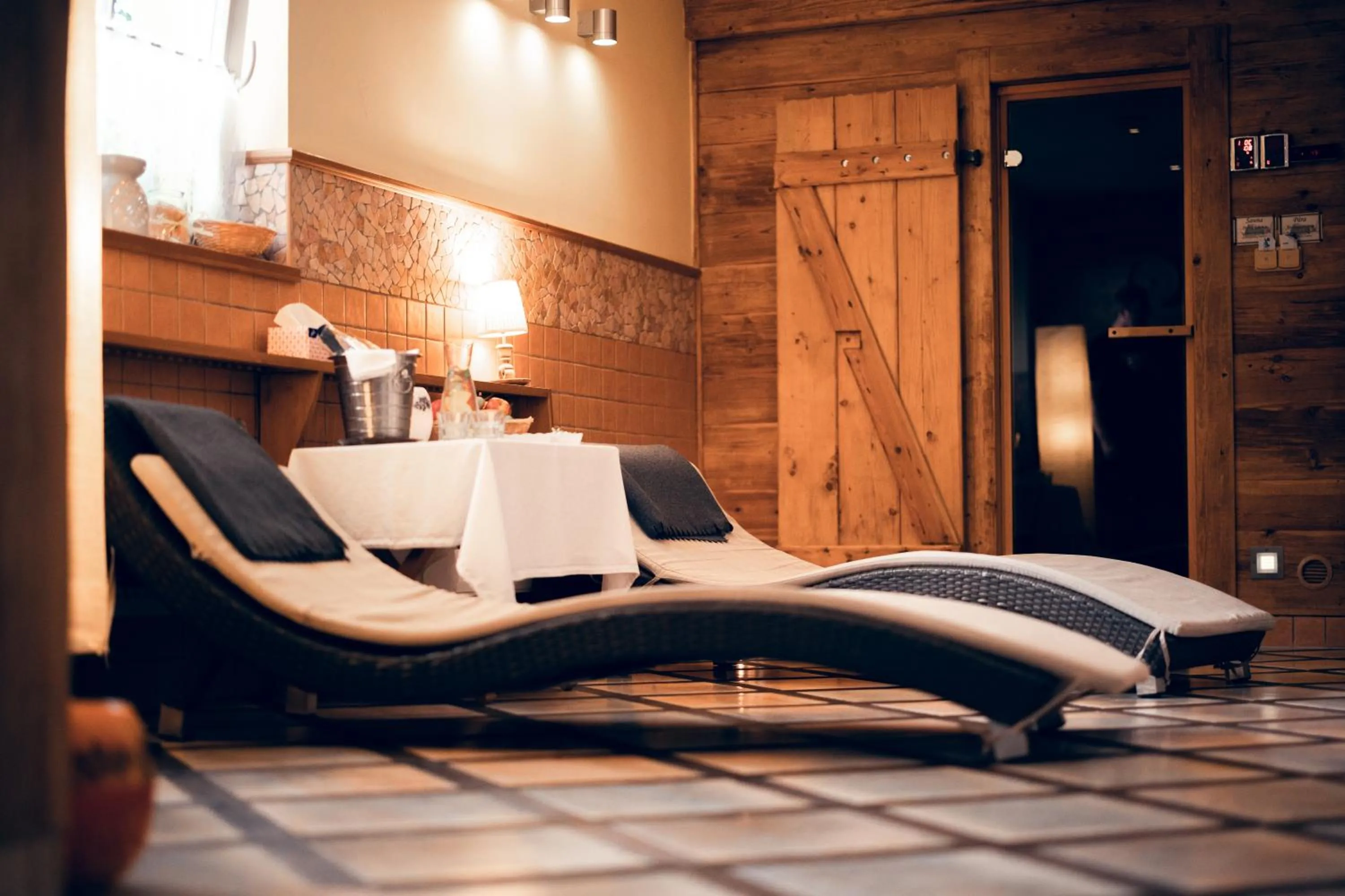 Sauna in Apartmán-Hotel Jítravský Dvorec