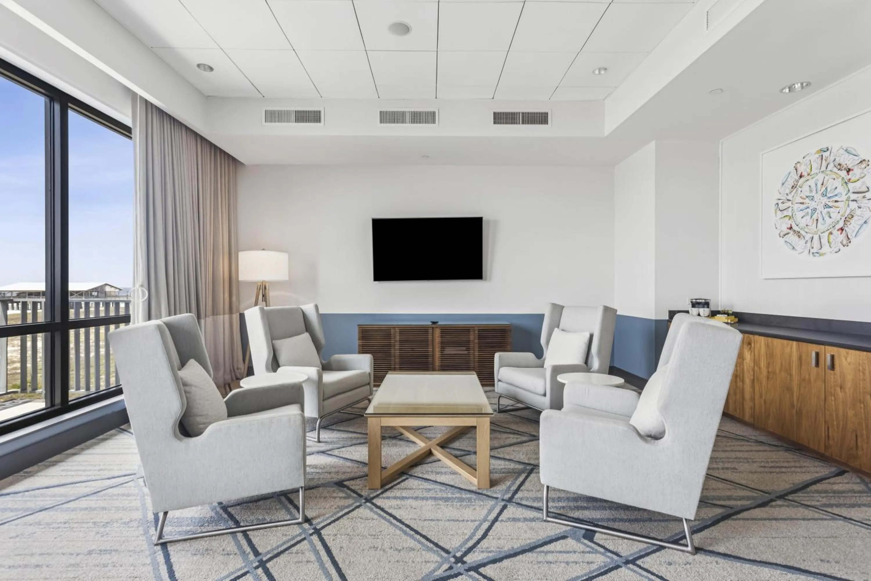 Living room in The Lodge at Gulf State Park, A Hilton Hotel