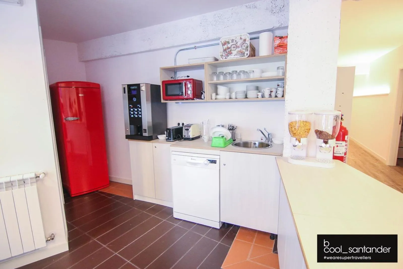 Communal kitchen in Enjoy Santander