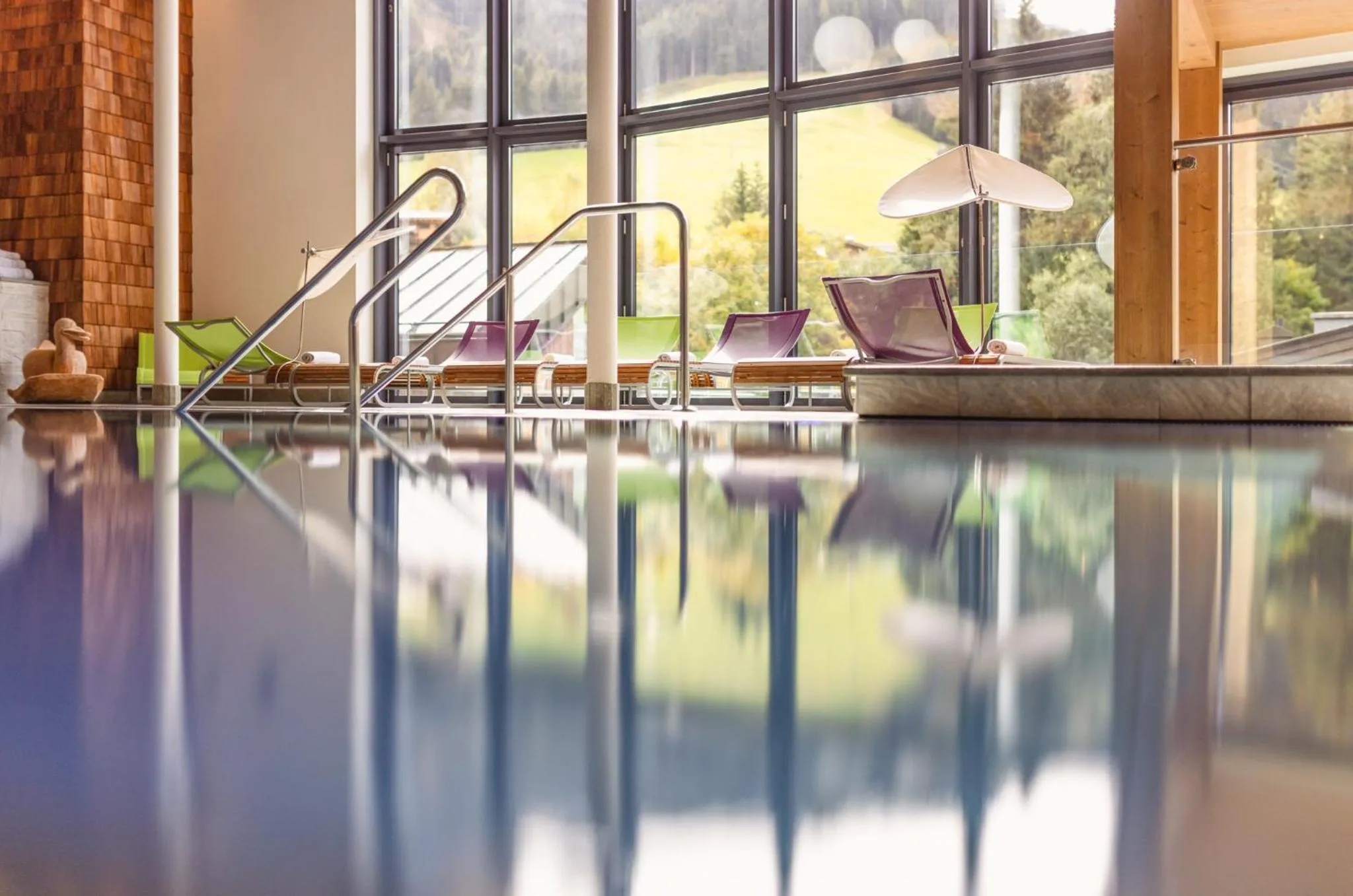 Pool view in Hotel Glemmtalerhof