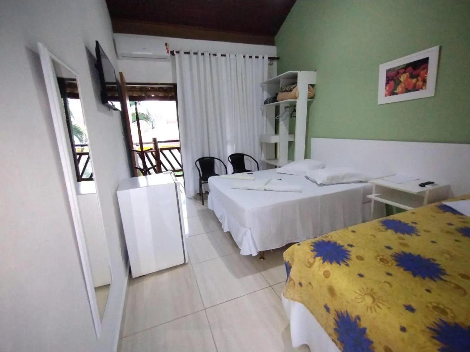 Bed in Pousada Água Marinha