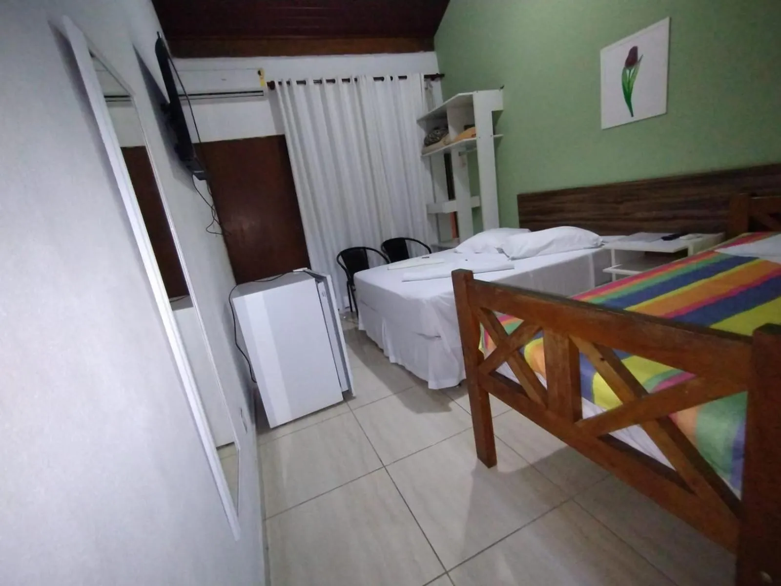 Bed in Pousada Água Marinha