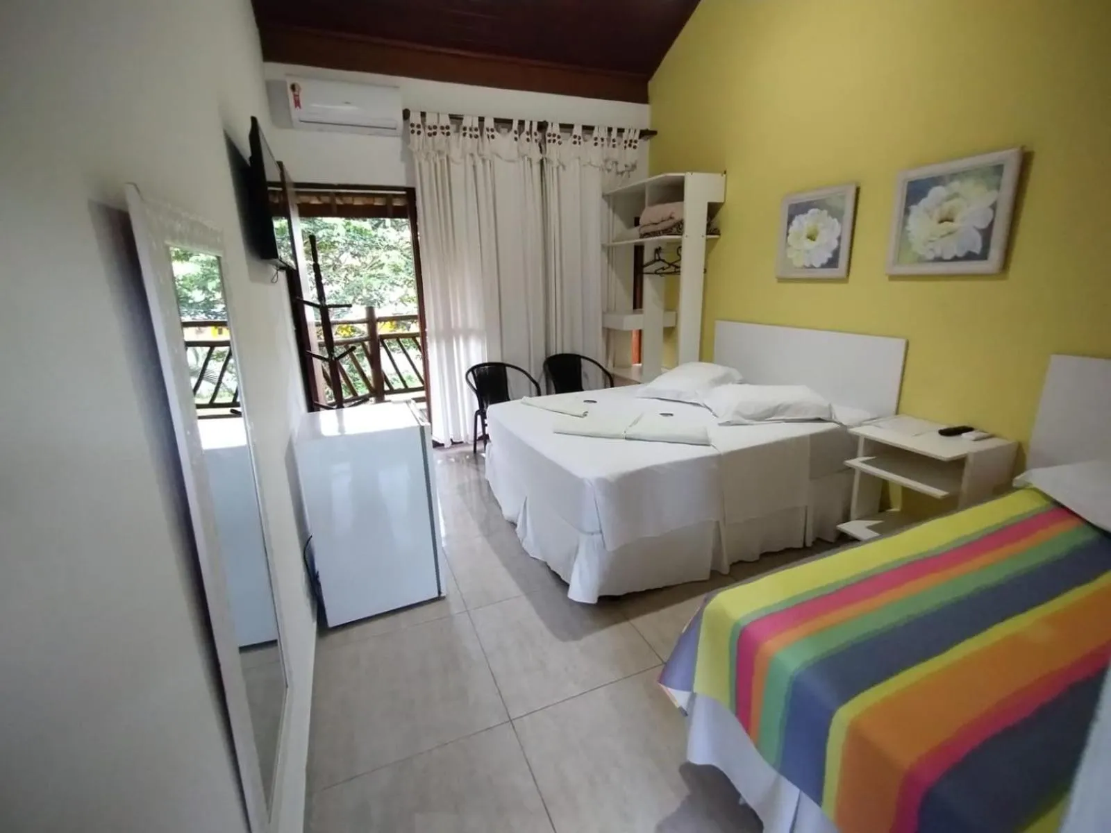Bed in Pousada Água Marinha
