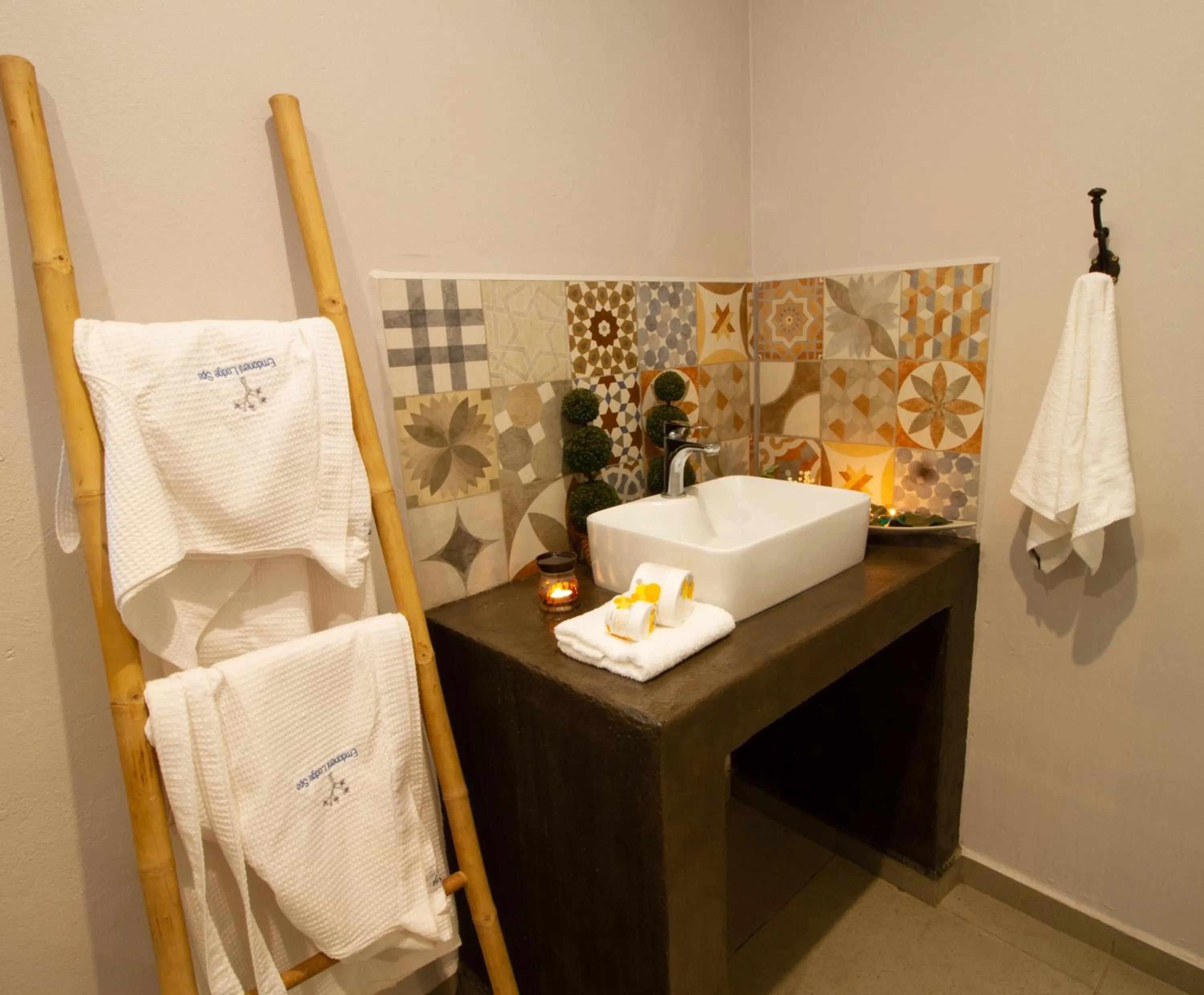 Bathroom in Emdoneni Lodge with Zululand Cat Conservation Project