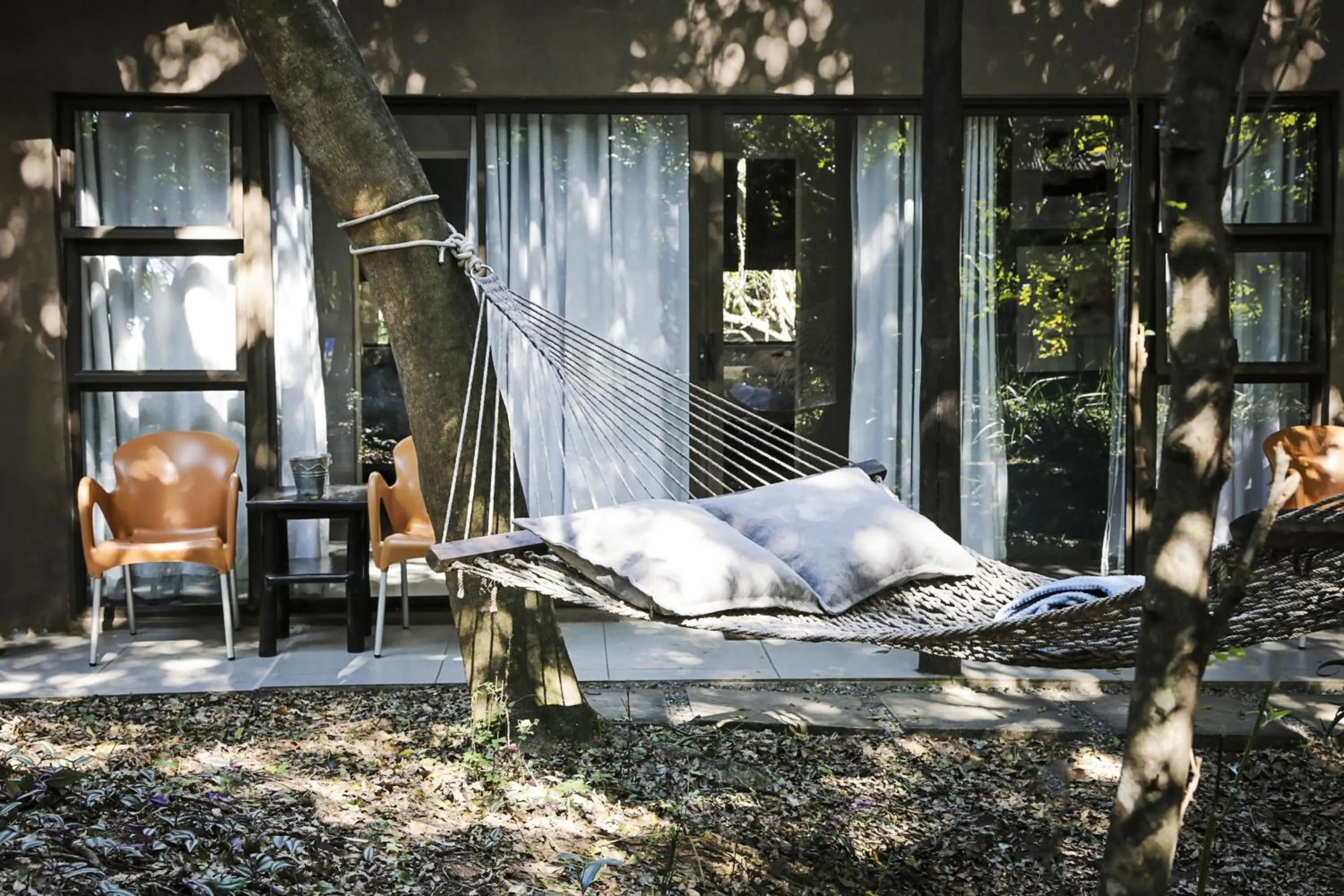 Patio in Emdoneni Lodge with Zululand Cat Conservation Project