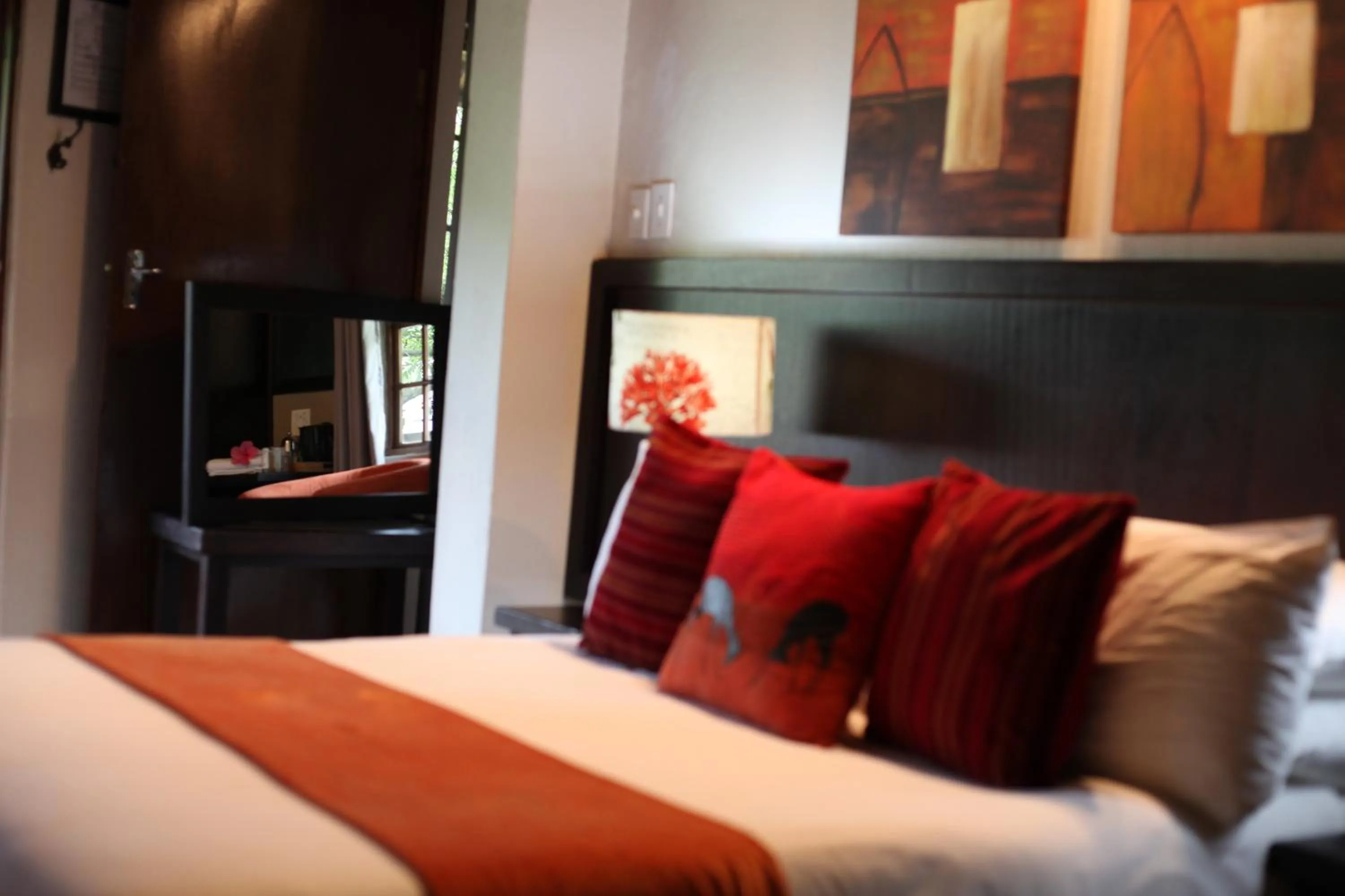 Bed in Emdoneni Lodge with Zululand Cat Conservation Project