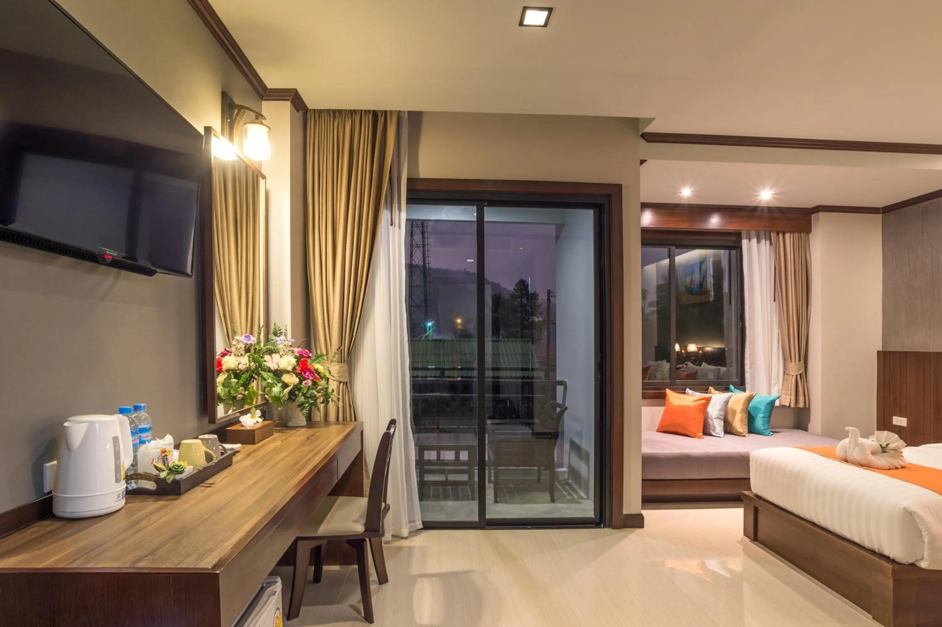 Living room, Bed in Andaman Breeze Resort