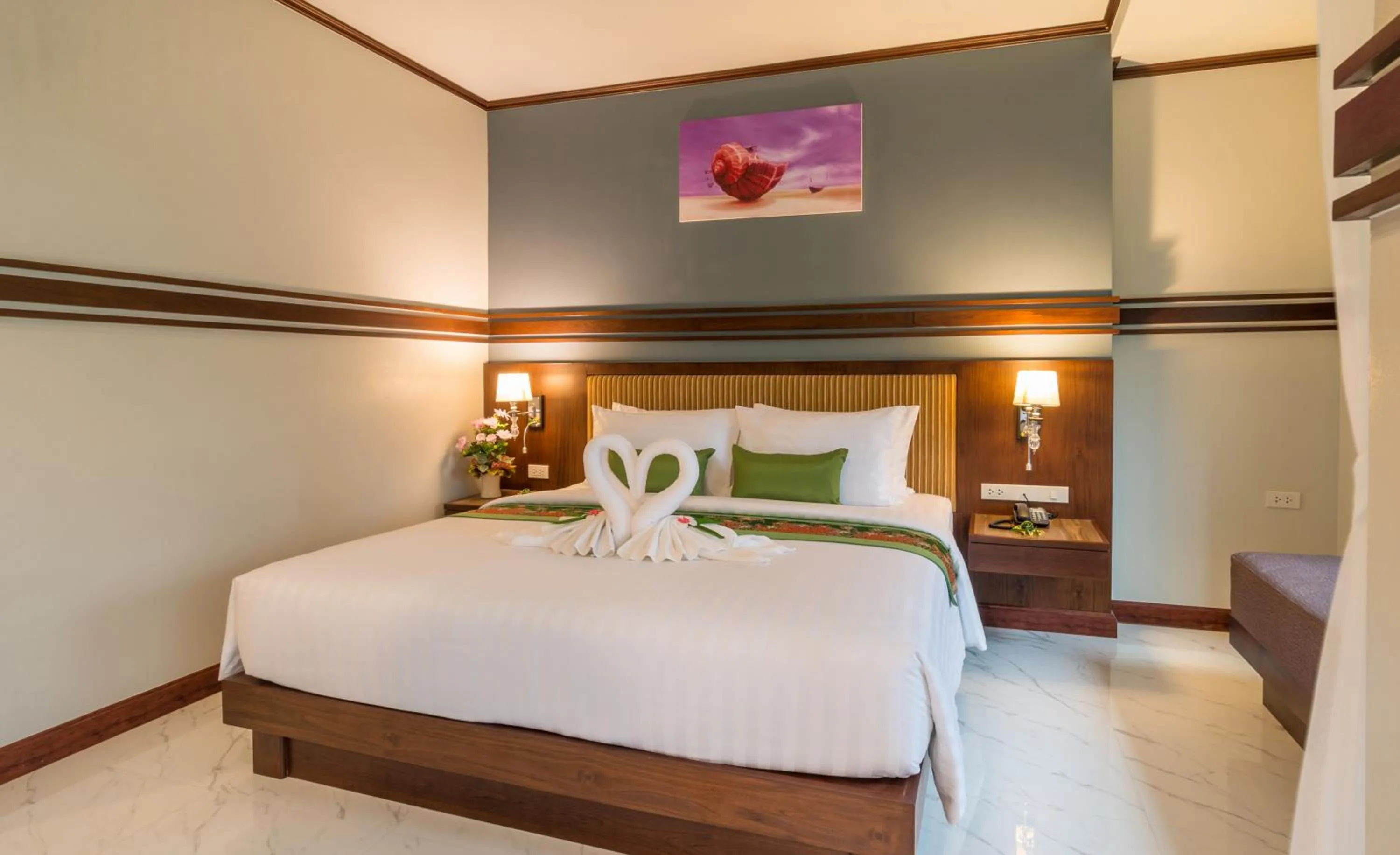 Bed in Andaman Breeze Resort