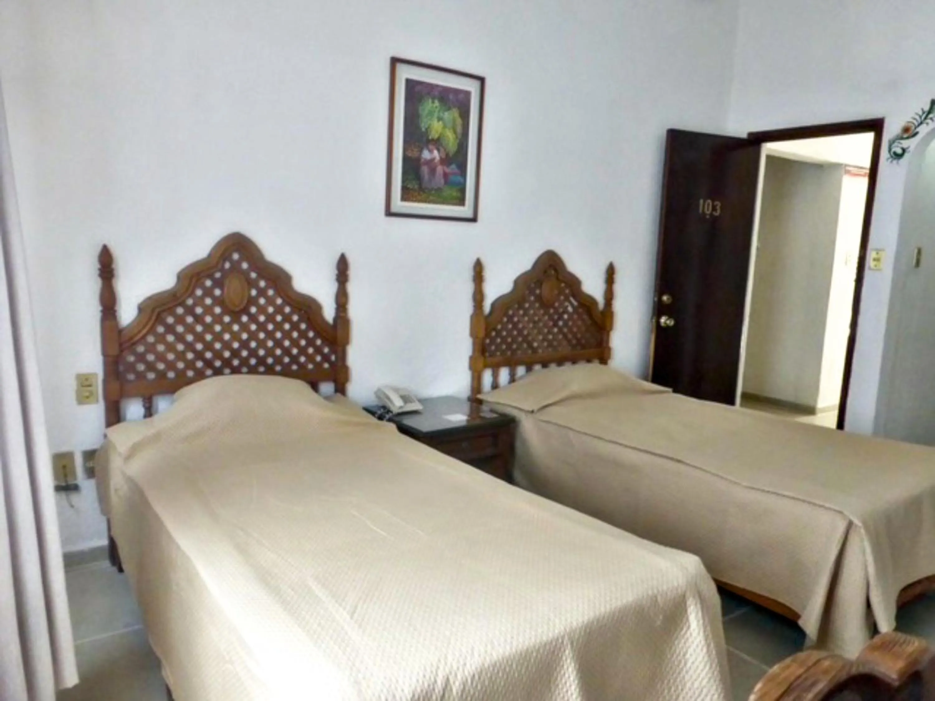 Bed in Hotel Bajo el Volcan