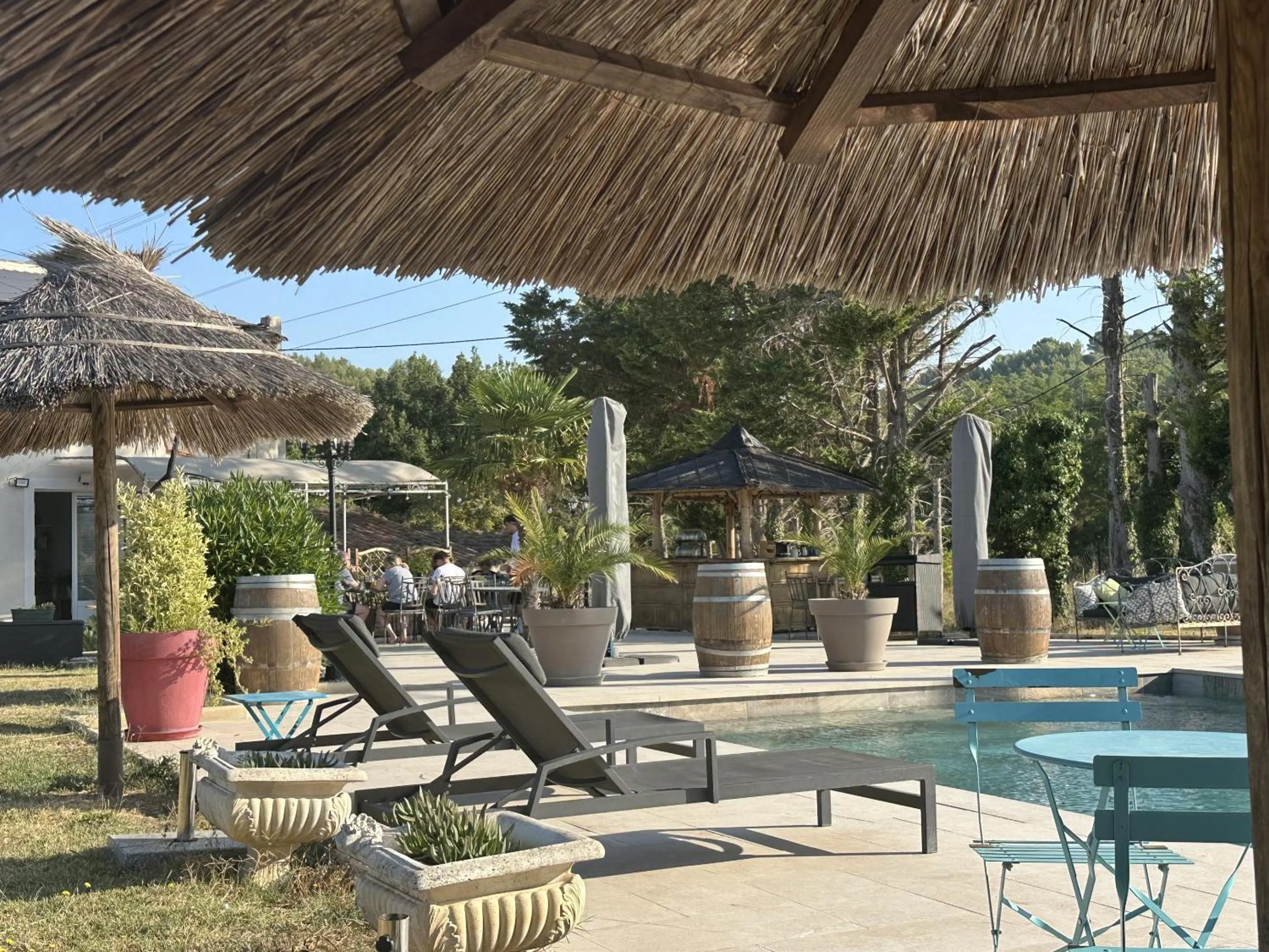 Pool view in Le Moulin de Sonnailles
