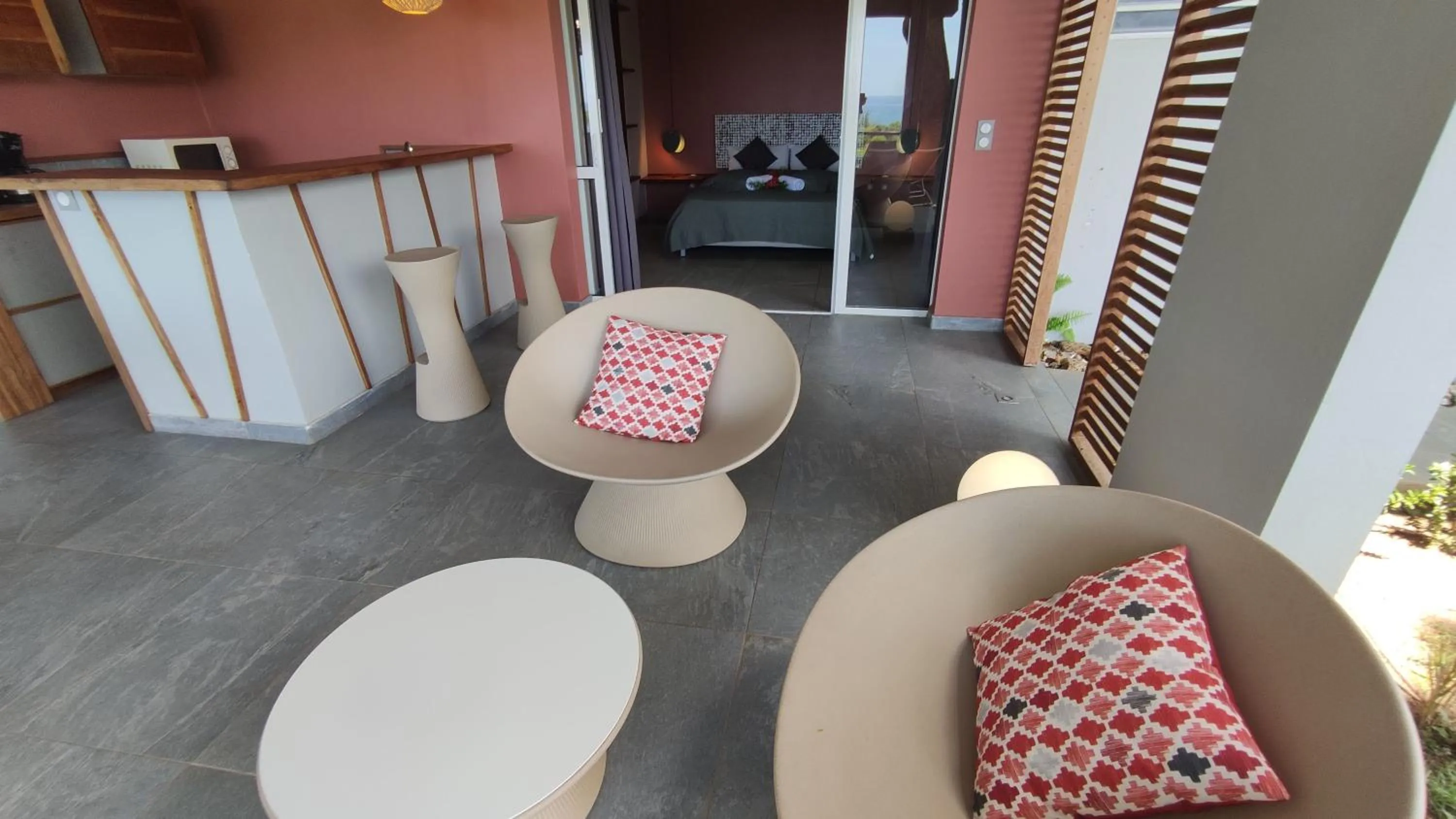 Kitchen or kitchenette in Habitation Grande Anse Résidence hôtelière