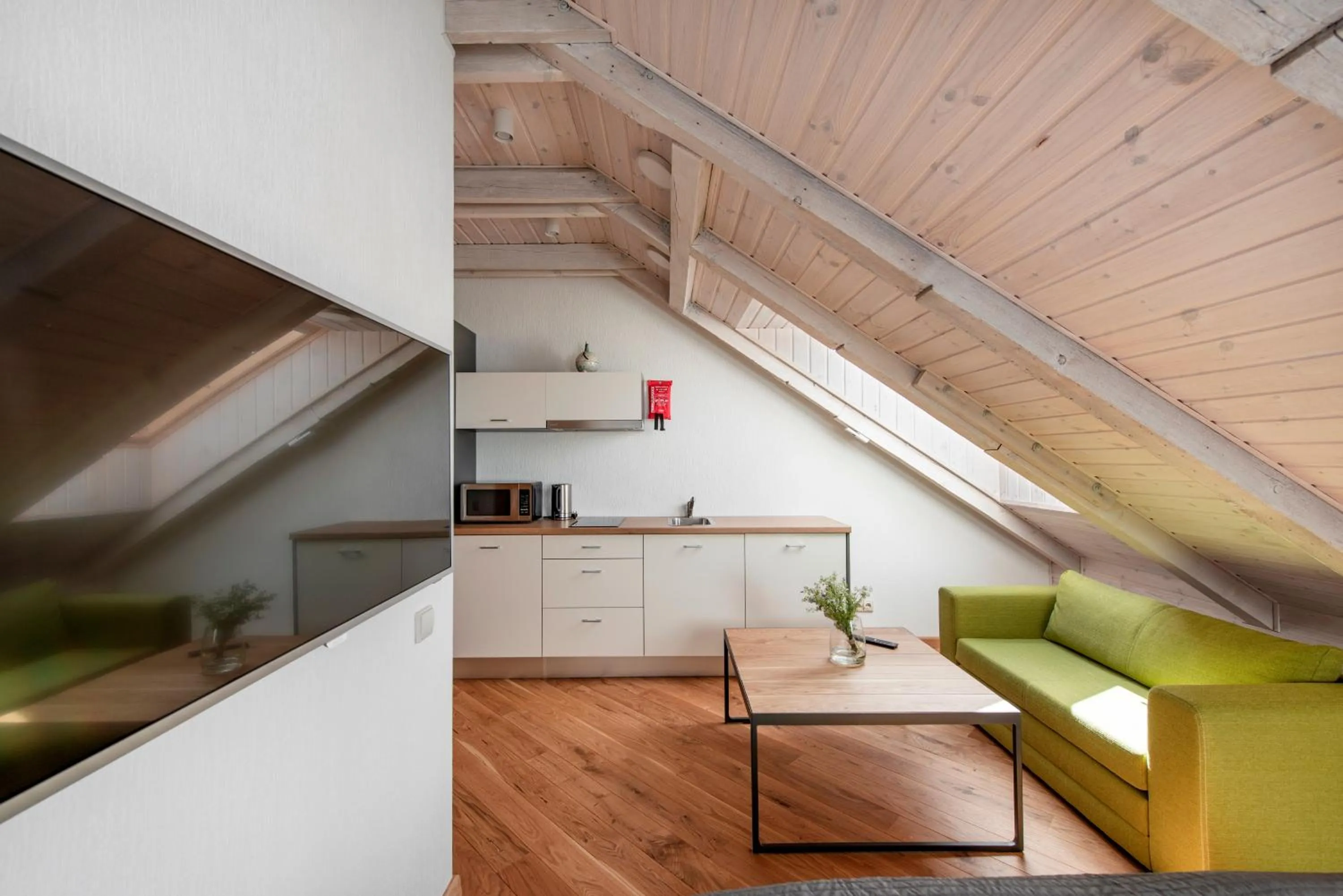 Seating area in Piano Apartments