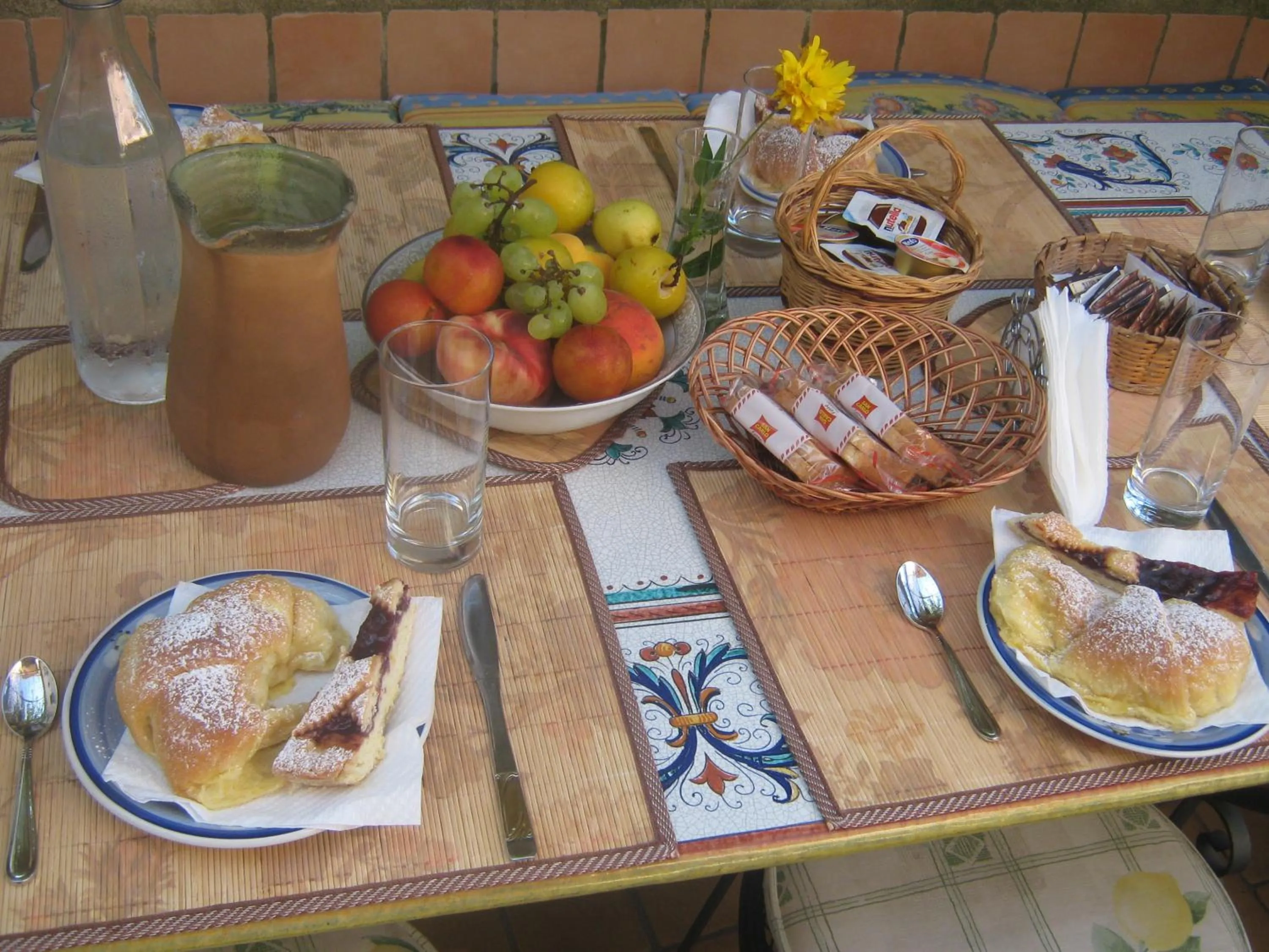 Food and drinks in B&B La Torretta