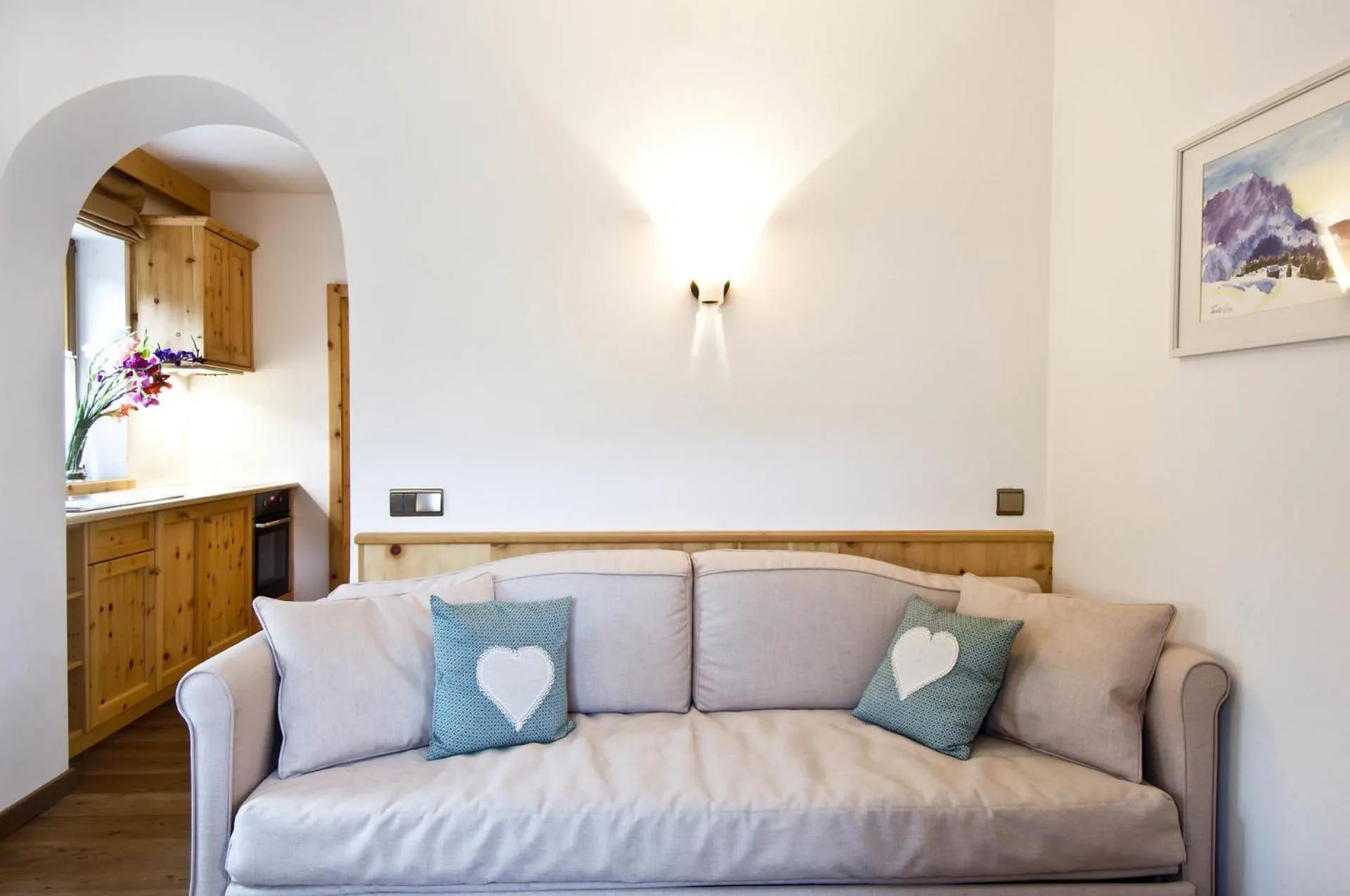 Kitchen or kitchenette in Family and Wellness Residence Ciasa Antersies