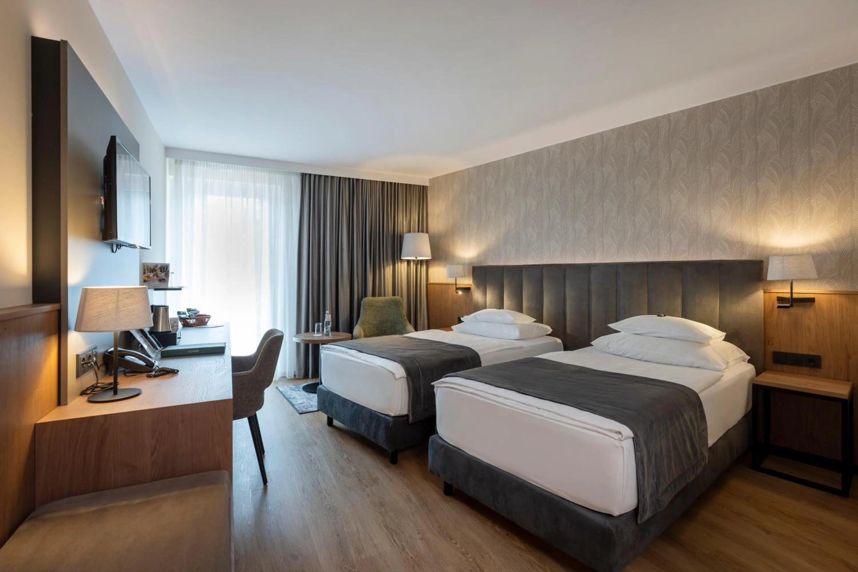 Photo of the whole room, Bed in Rogner Hotel Tirana