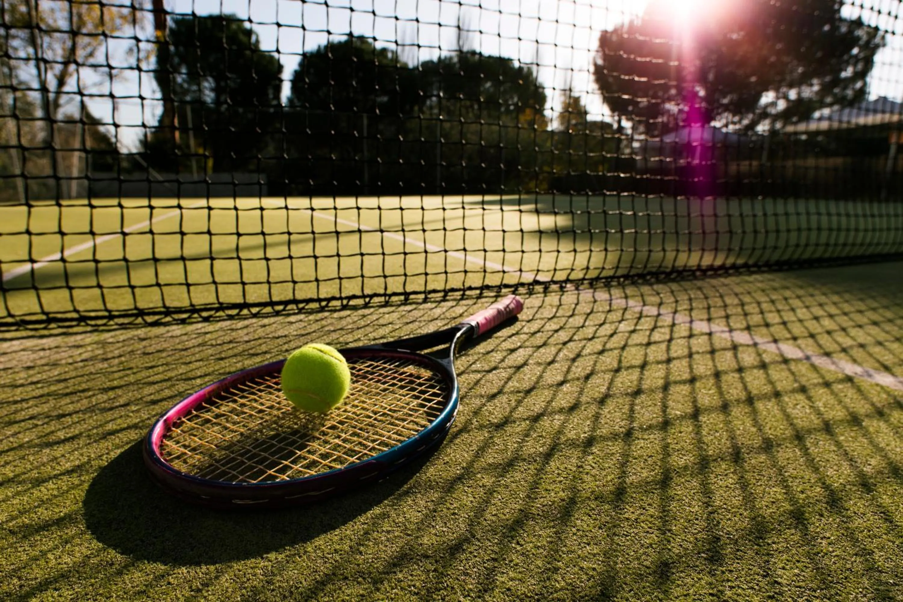 Tennis court in Rogner Hotel Tirana