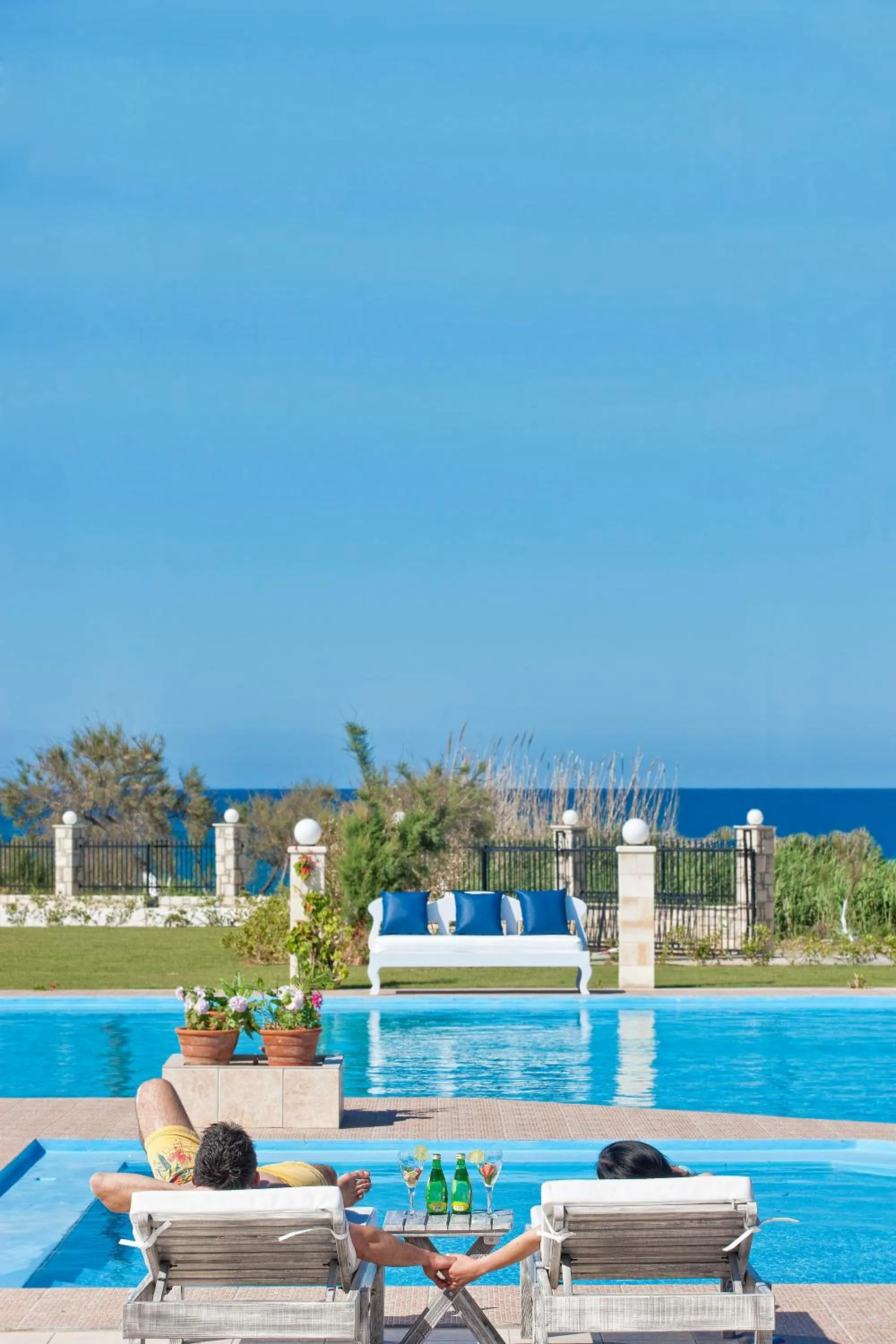 Pool view in Mrs Chryssana Beach Hotel
