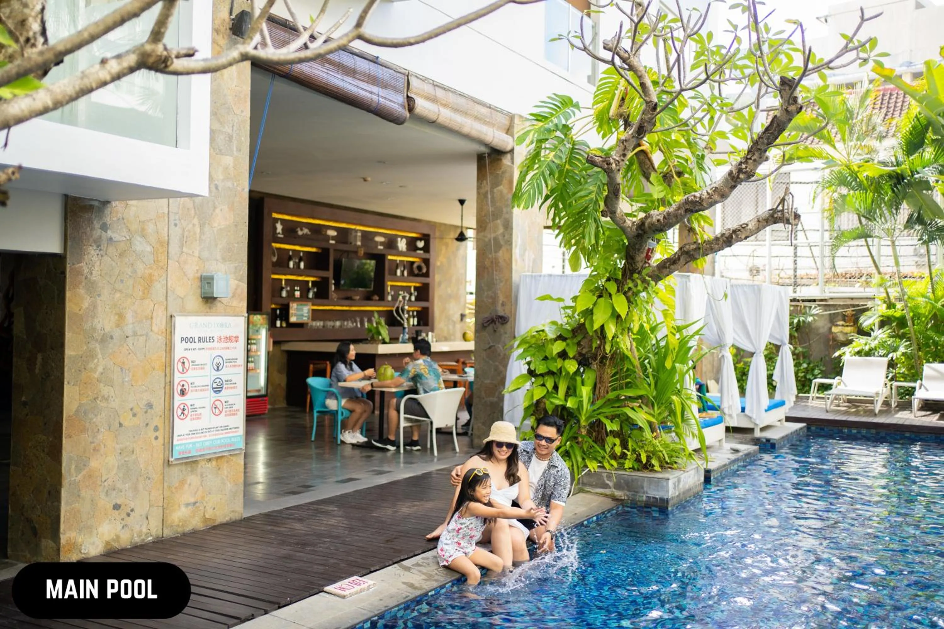 Pool view in Grand Ixora Kuta Resort