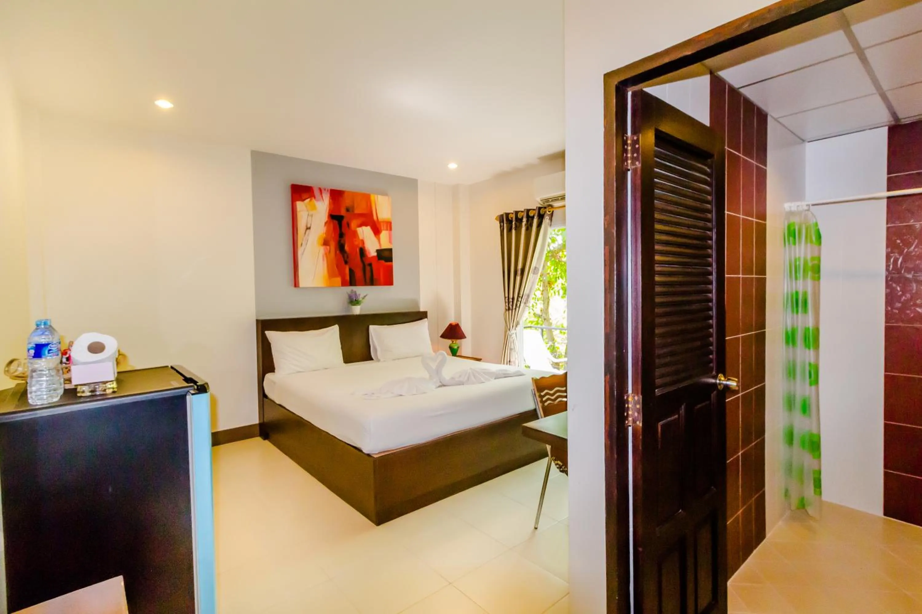 Property logo or sign, Bed in Baan Yuyen Karon Guesthouse