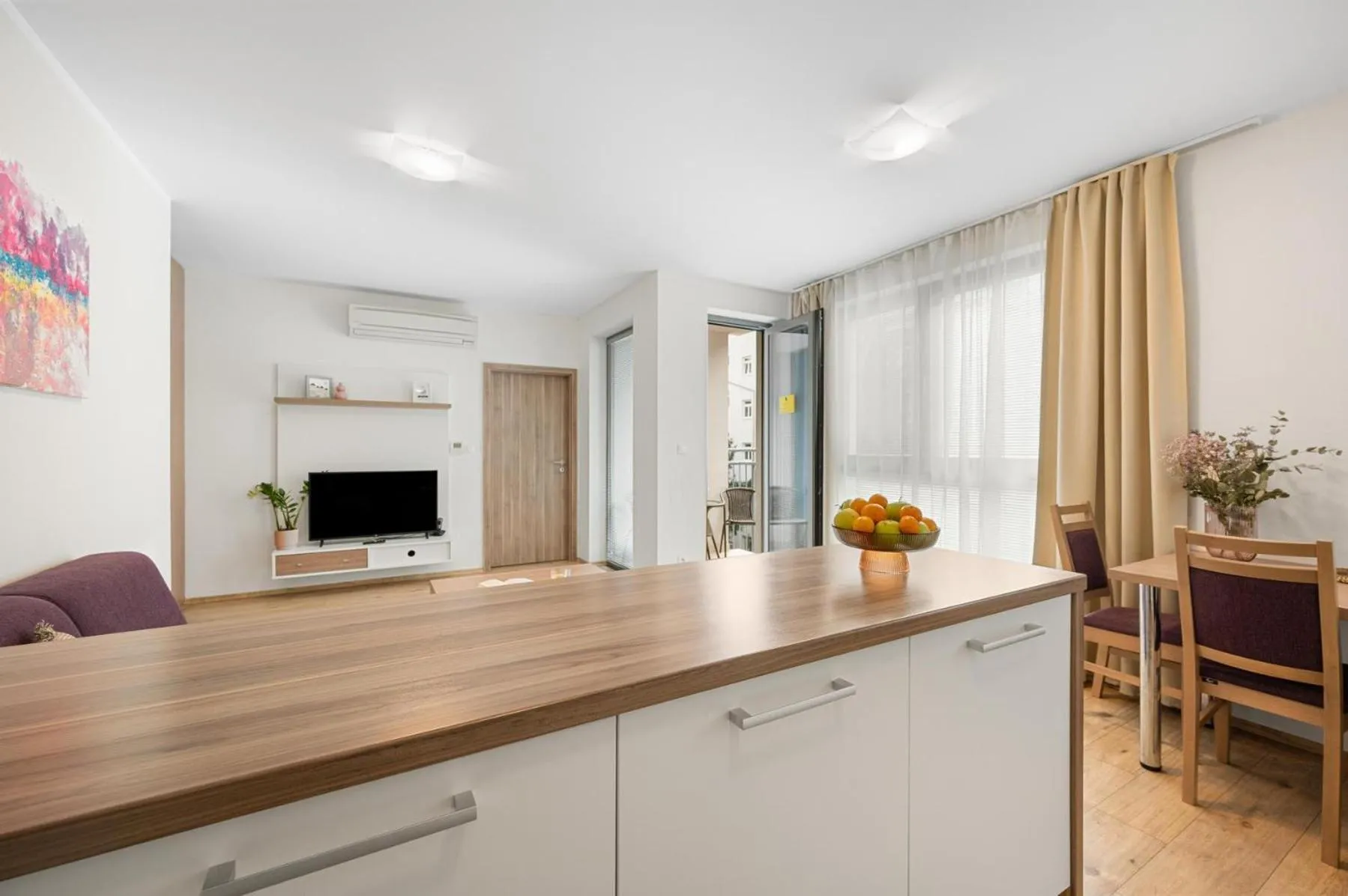 Kitchen or kitchenette in Apart Hotel VIRGO