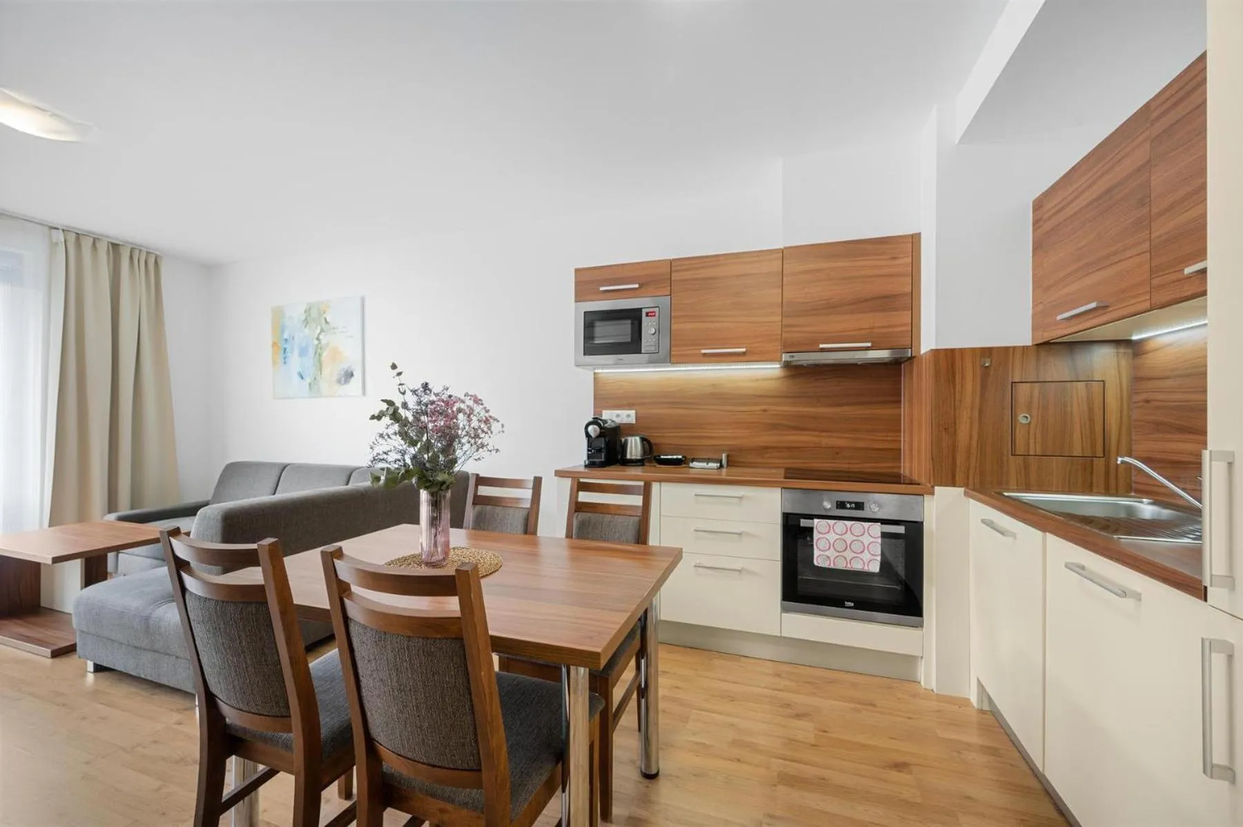 Kitchen or kitchenette in Apart Hotel VIRGO