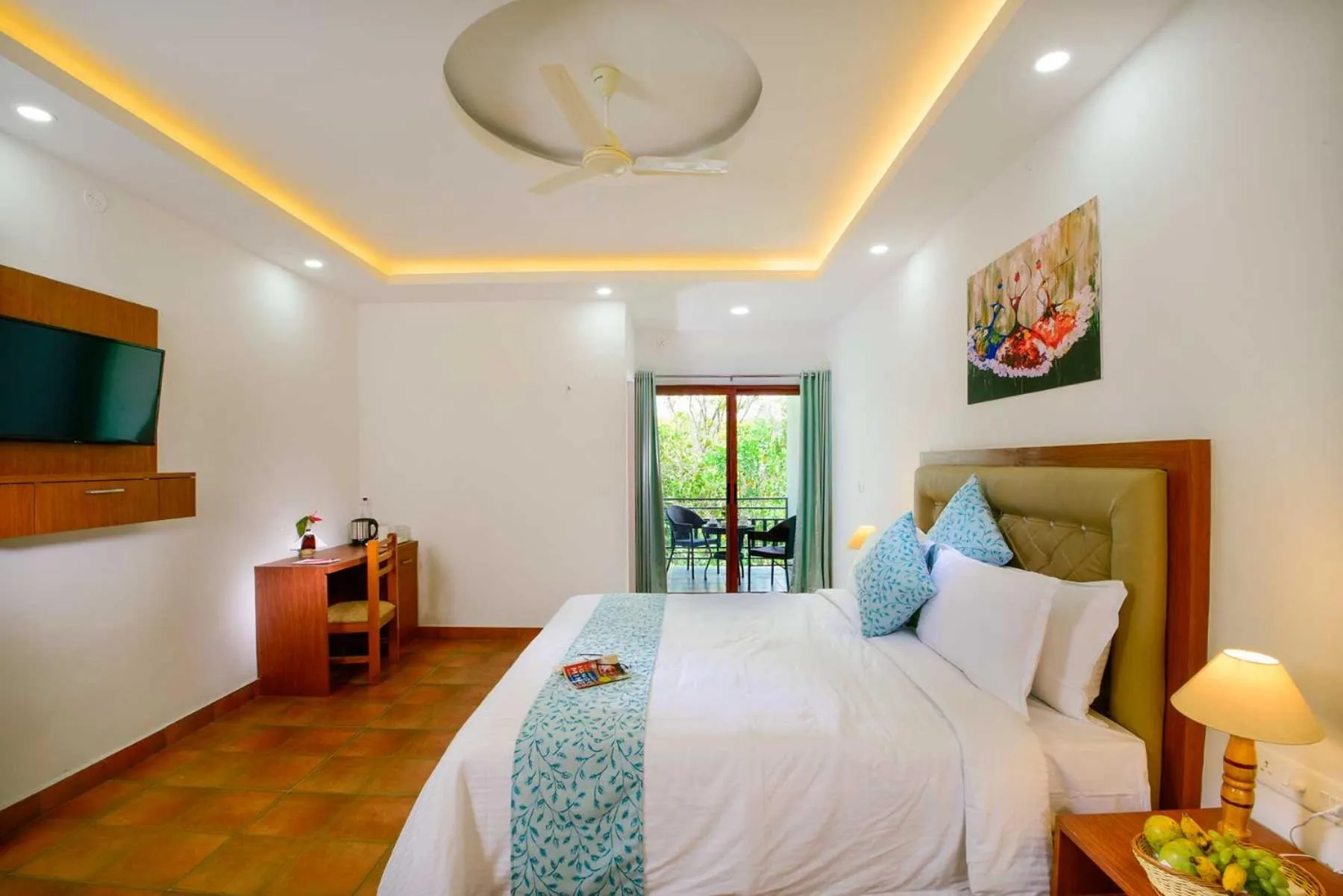 Bed in Spice Villa Thekkady