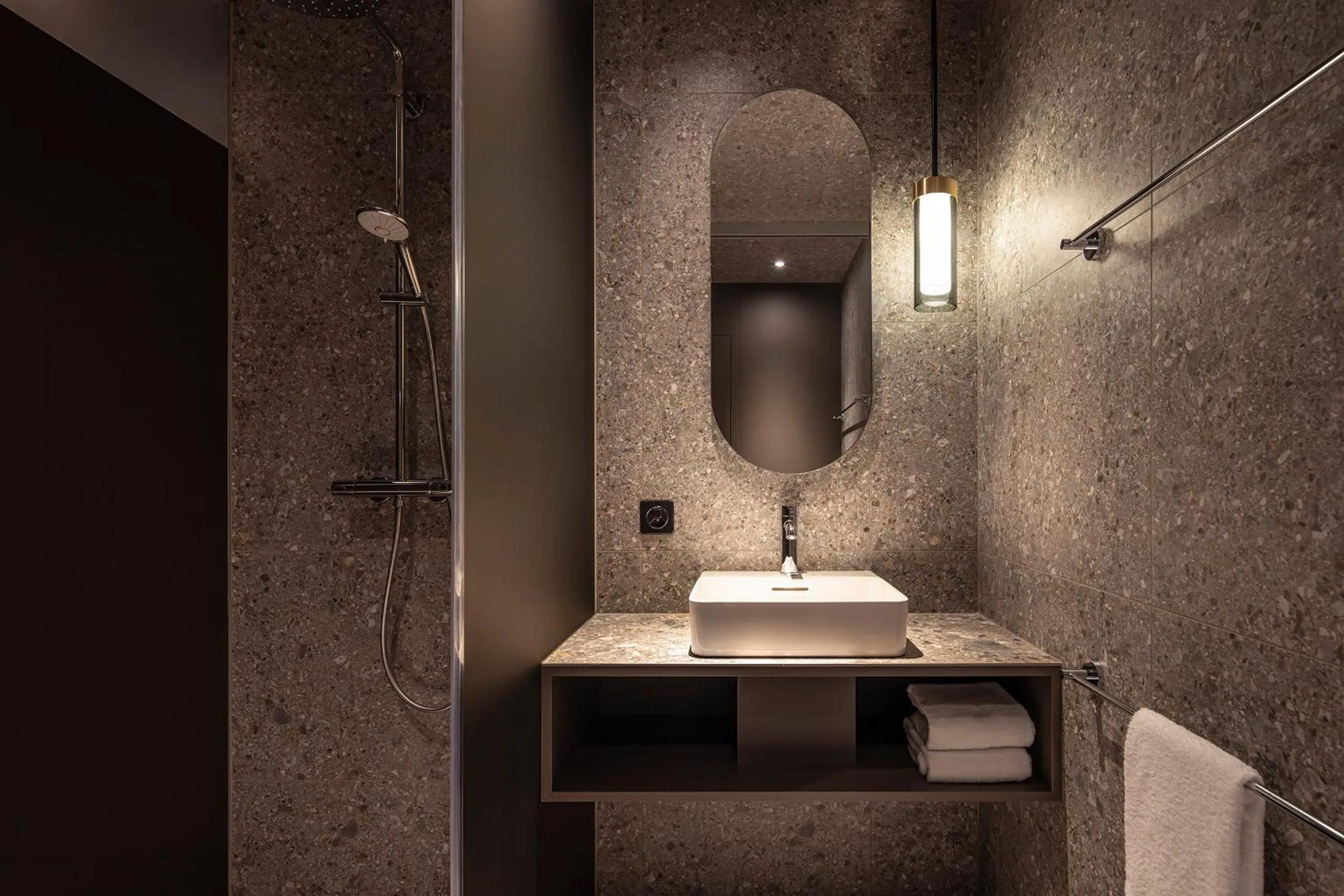 Shower in Me and All Hotel Flims, by Hyatt