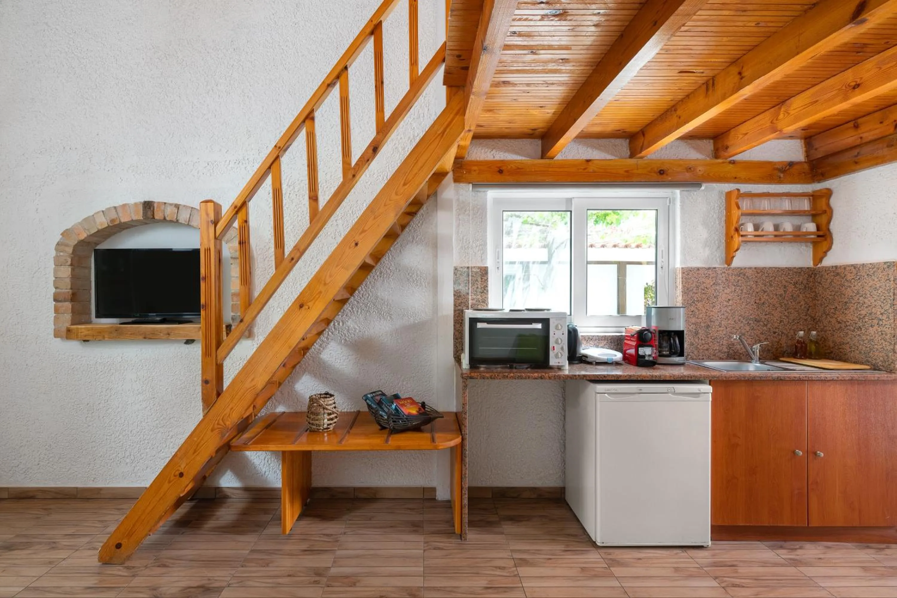 Kitchen or kitchenette in Elefteria Apts & Suites