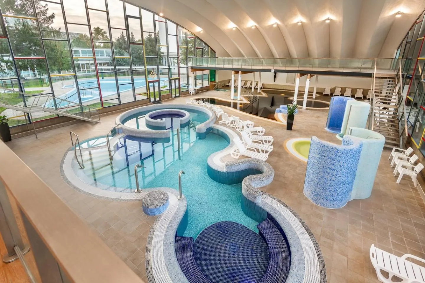 Pool view in Hunguest Hotel Apollo