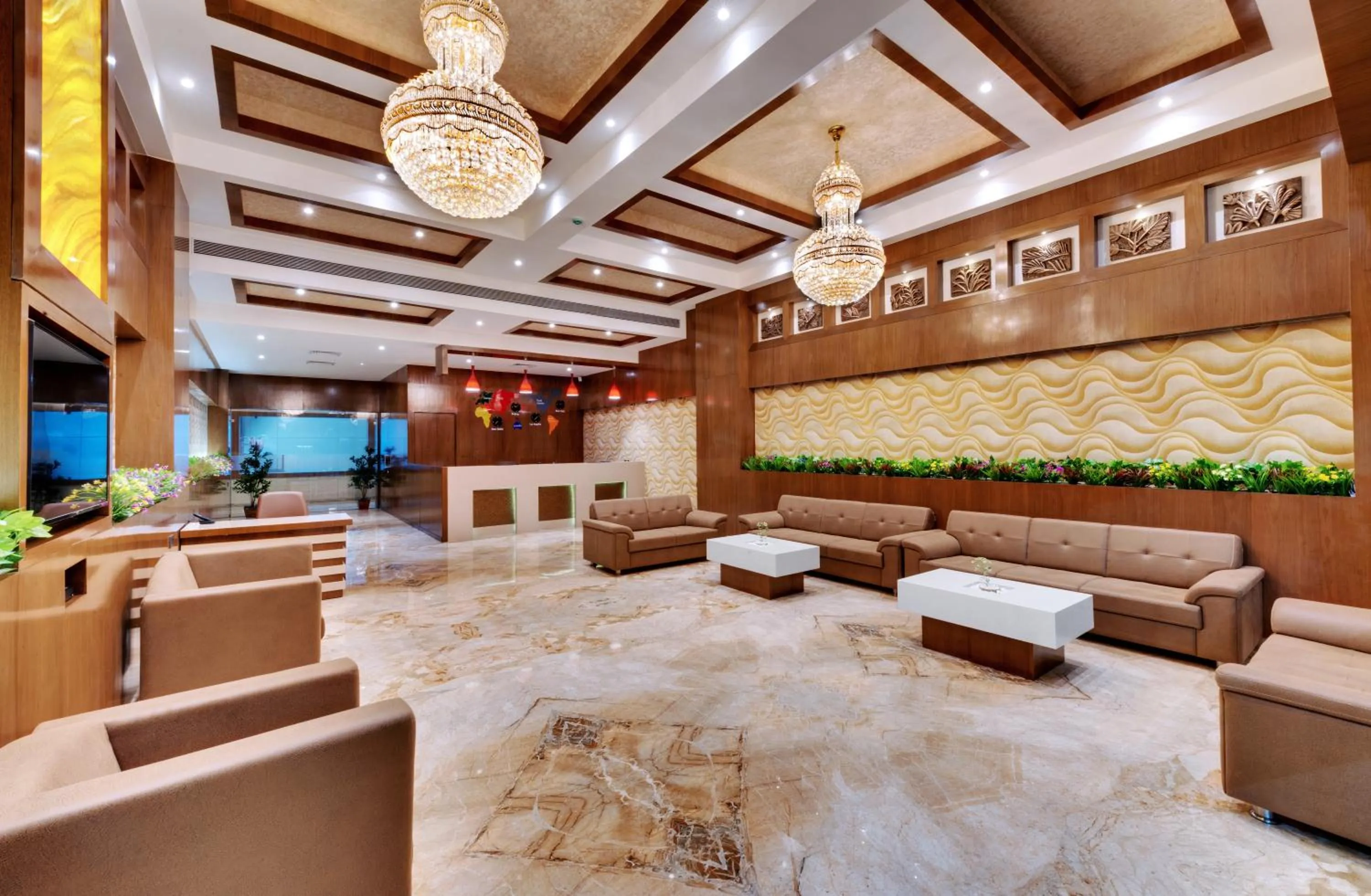 Lobby or reception in Anaya Beacon Hotel, Jamnagar
