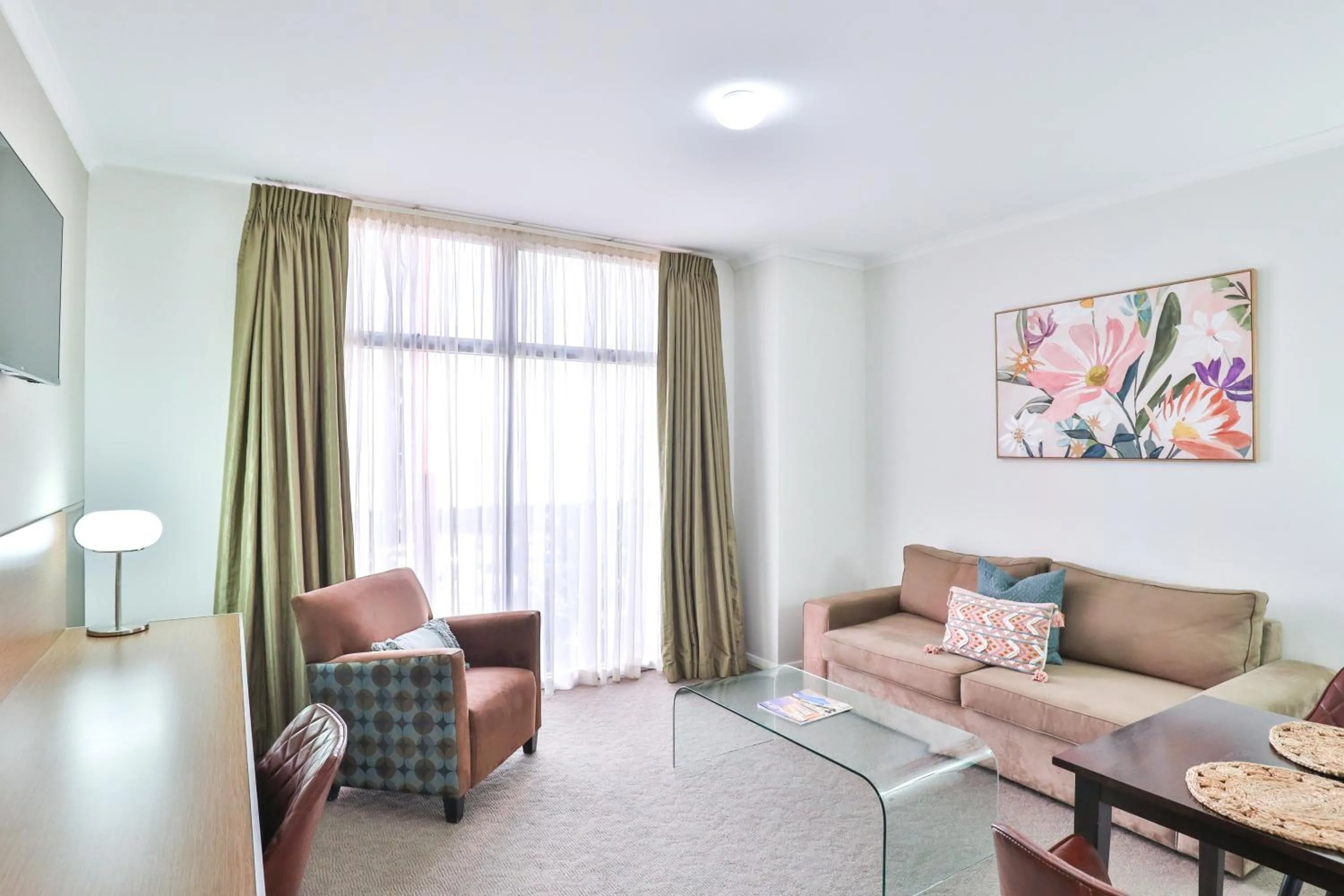 Living room in Indulge Apartments - Ontario