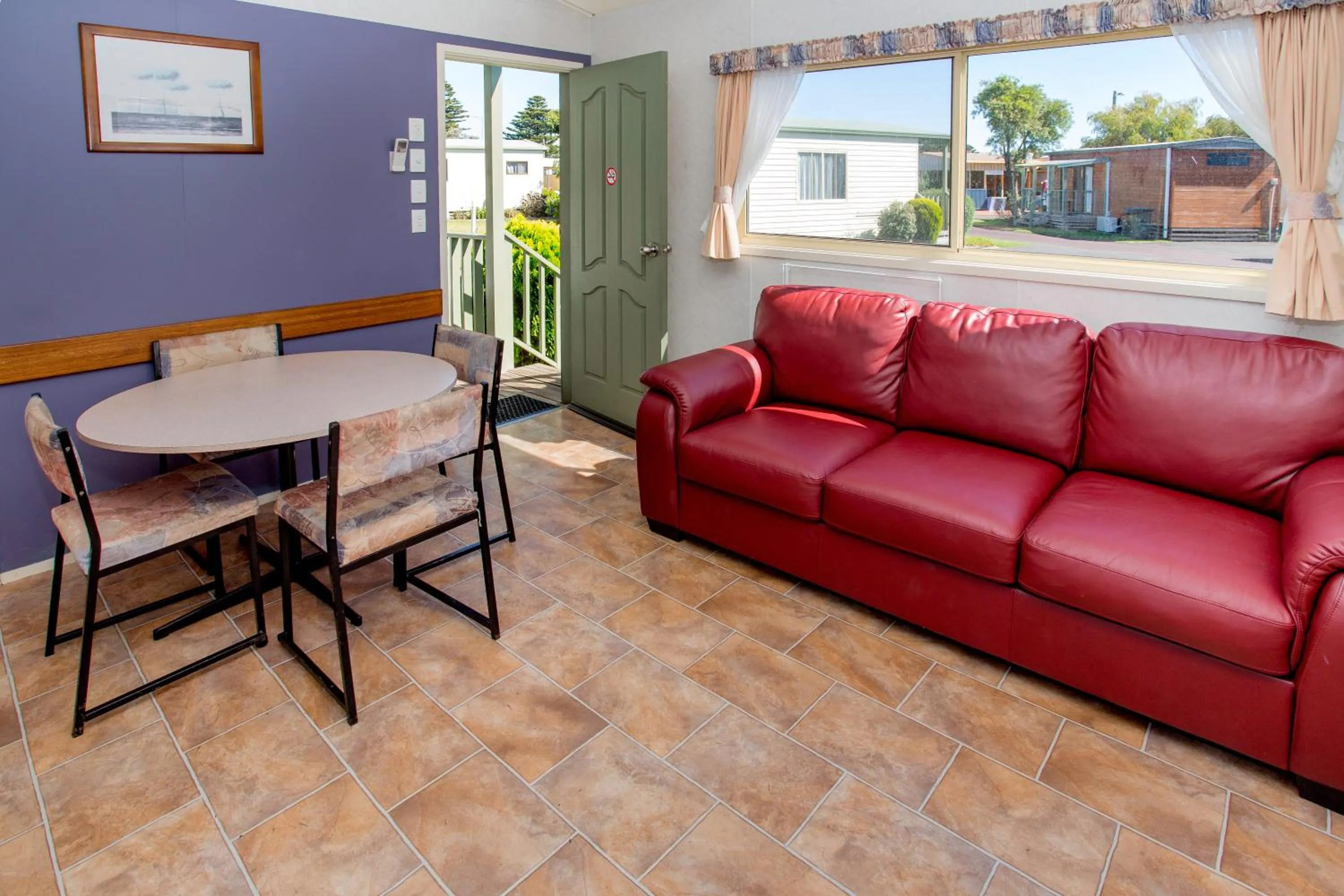 Living room in BIG4 Port Fairy Holiday Park