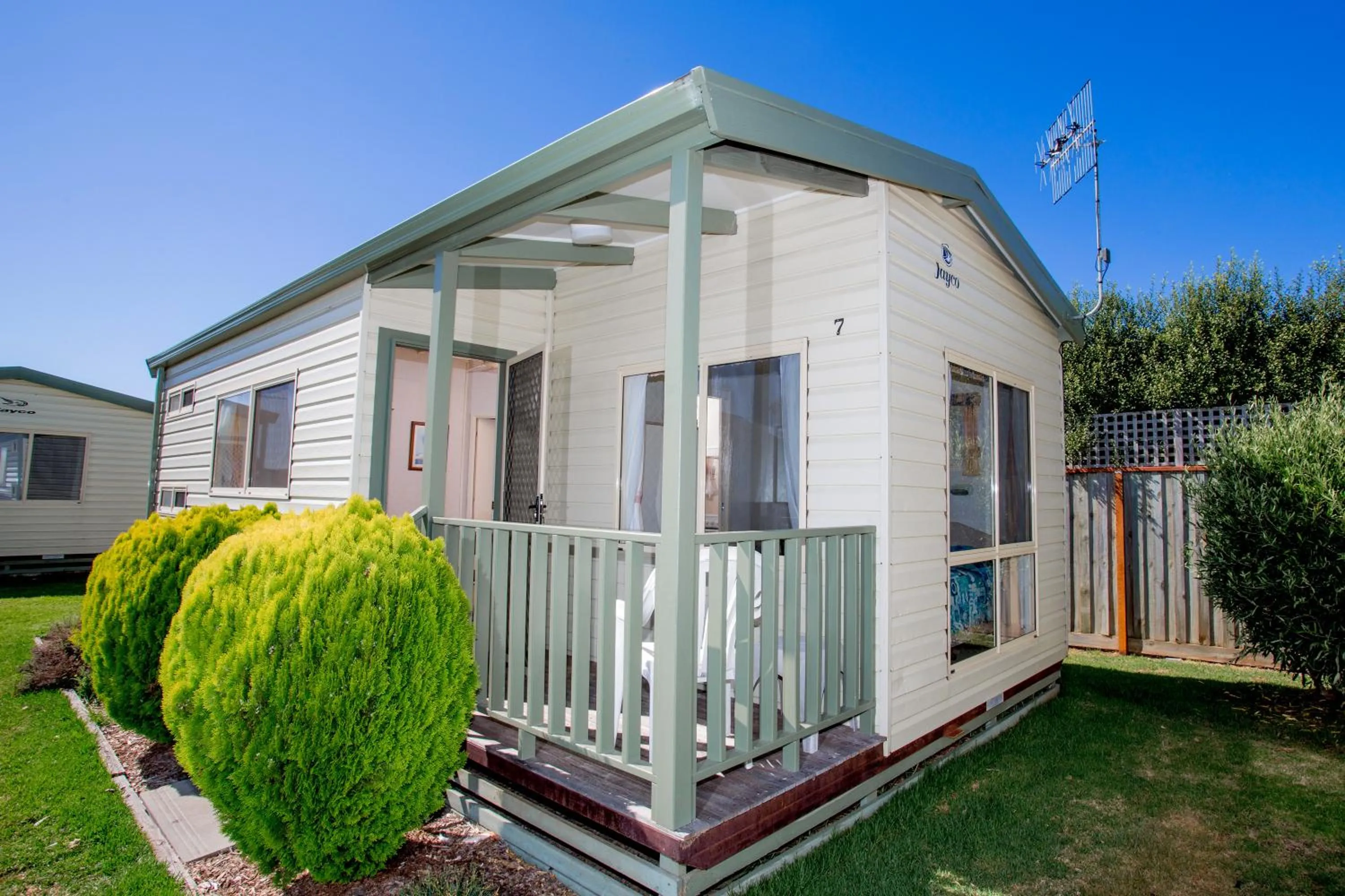 Garden view in BIG4 Port Fairy Holiday Park