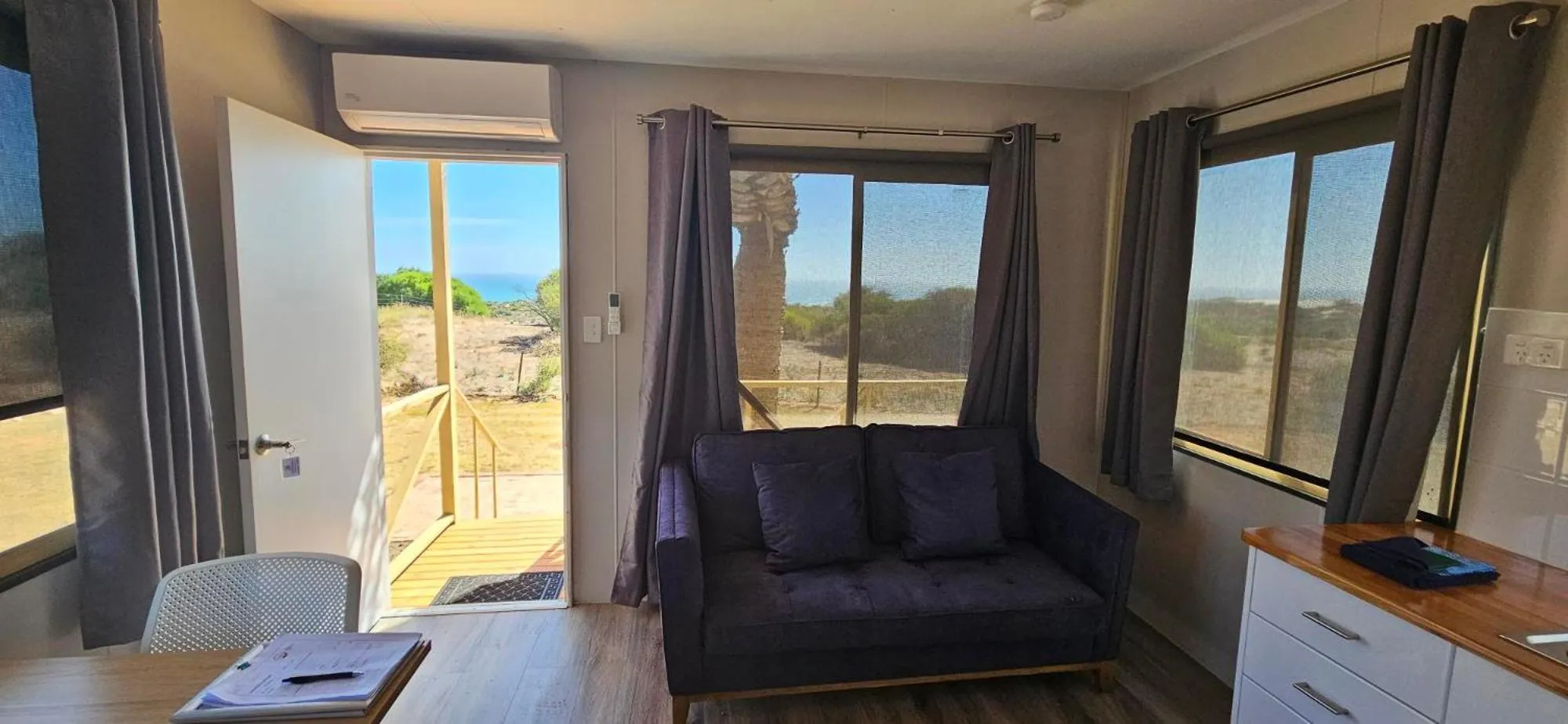 Living room in Drummond Cove Holiday Park