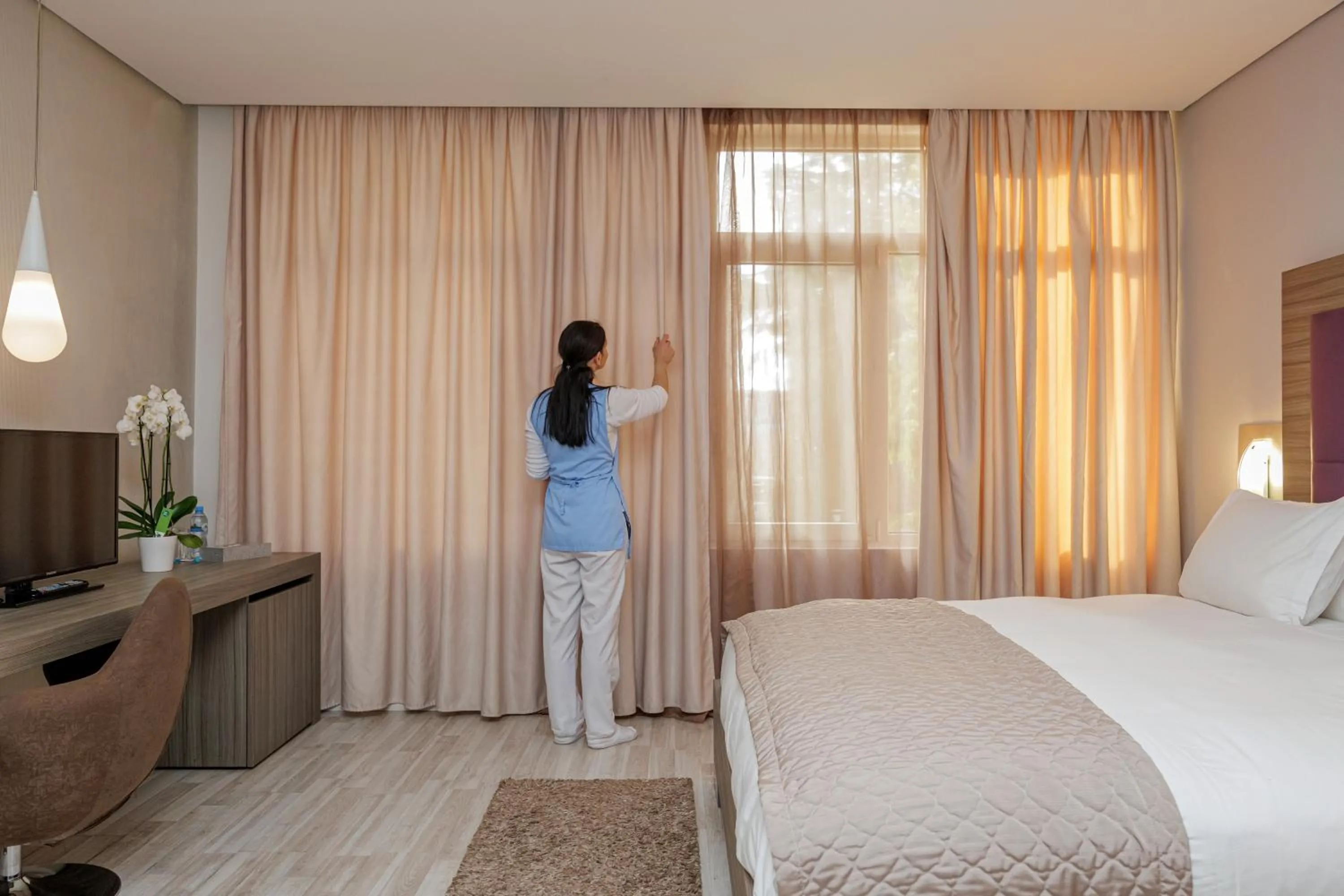 Staff, Bed in Sky Hotel Tirana