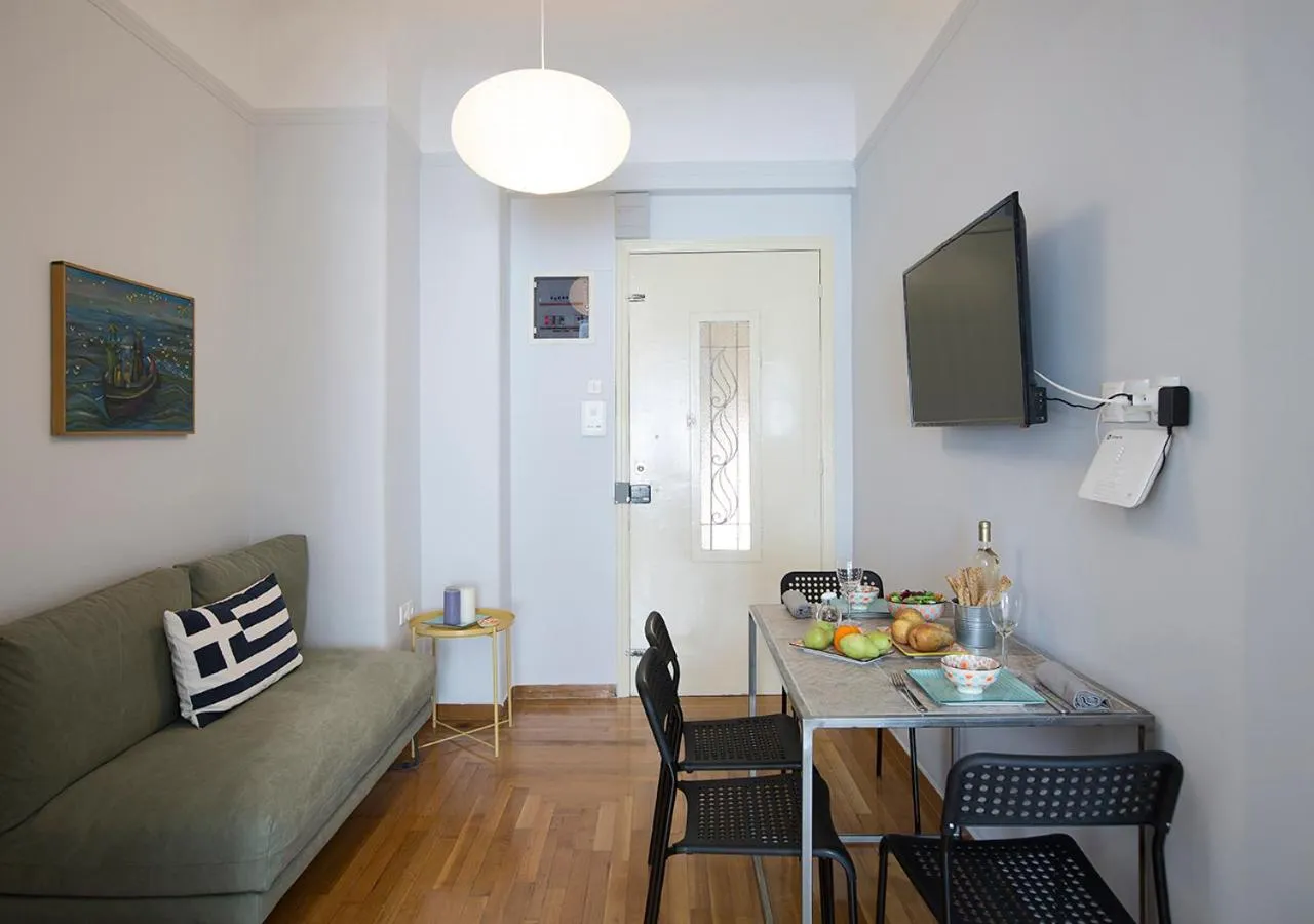 Living room in Attractive Flat near the Acropolis Museum & Metro Station by Athenian Homes
