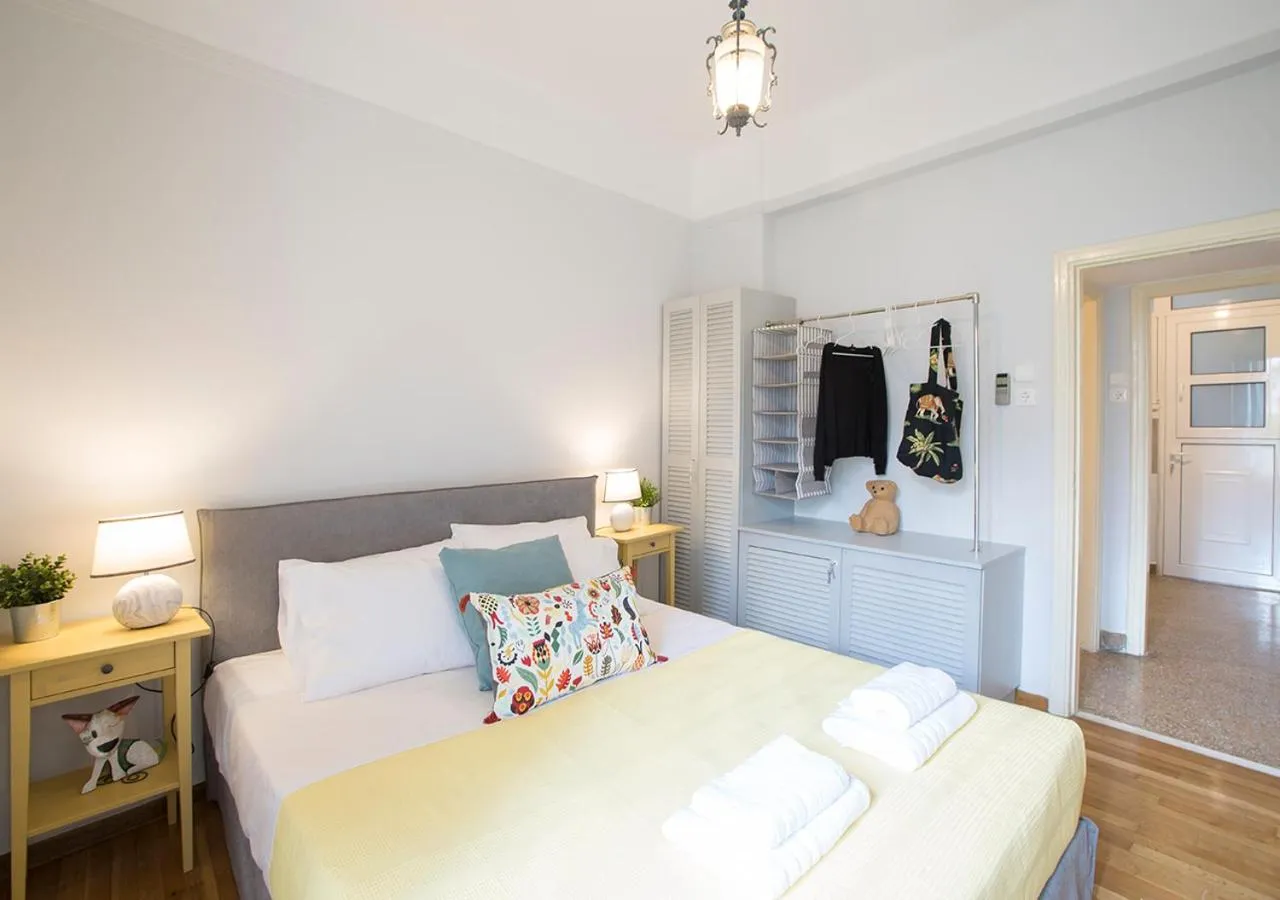 Bedroom, Bed in Attractive Flat near the Acropolis Museum & Metro Station by Athenian Homes