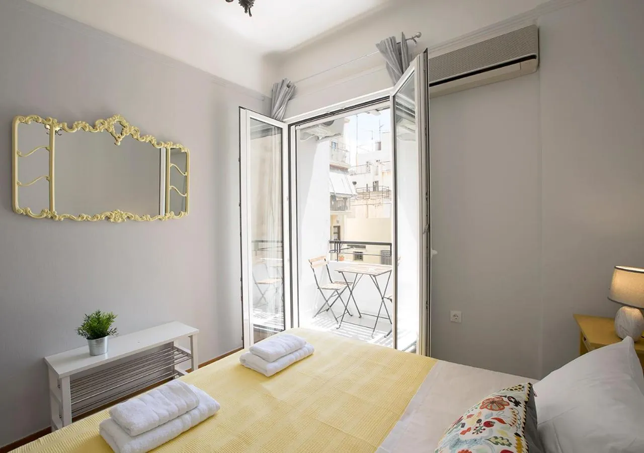 Bedroom, Bed in Attractive Flat near the Acropolis Museum & Metro Station by Athenian Homes