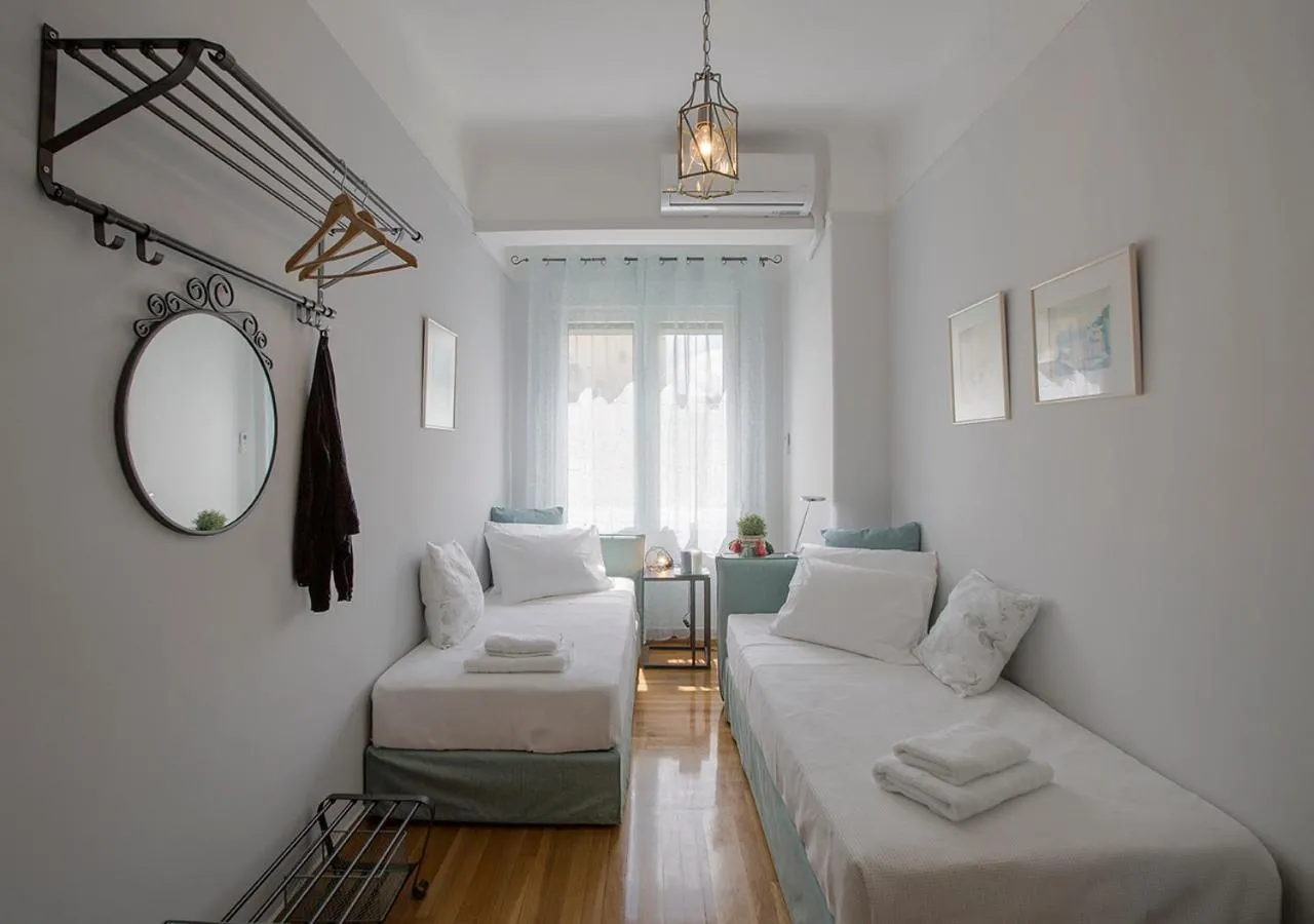 Bedroom, Bed in Attractive Flat near the Acropolis Museum & Metro Station by Athenian Homes
