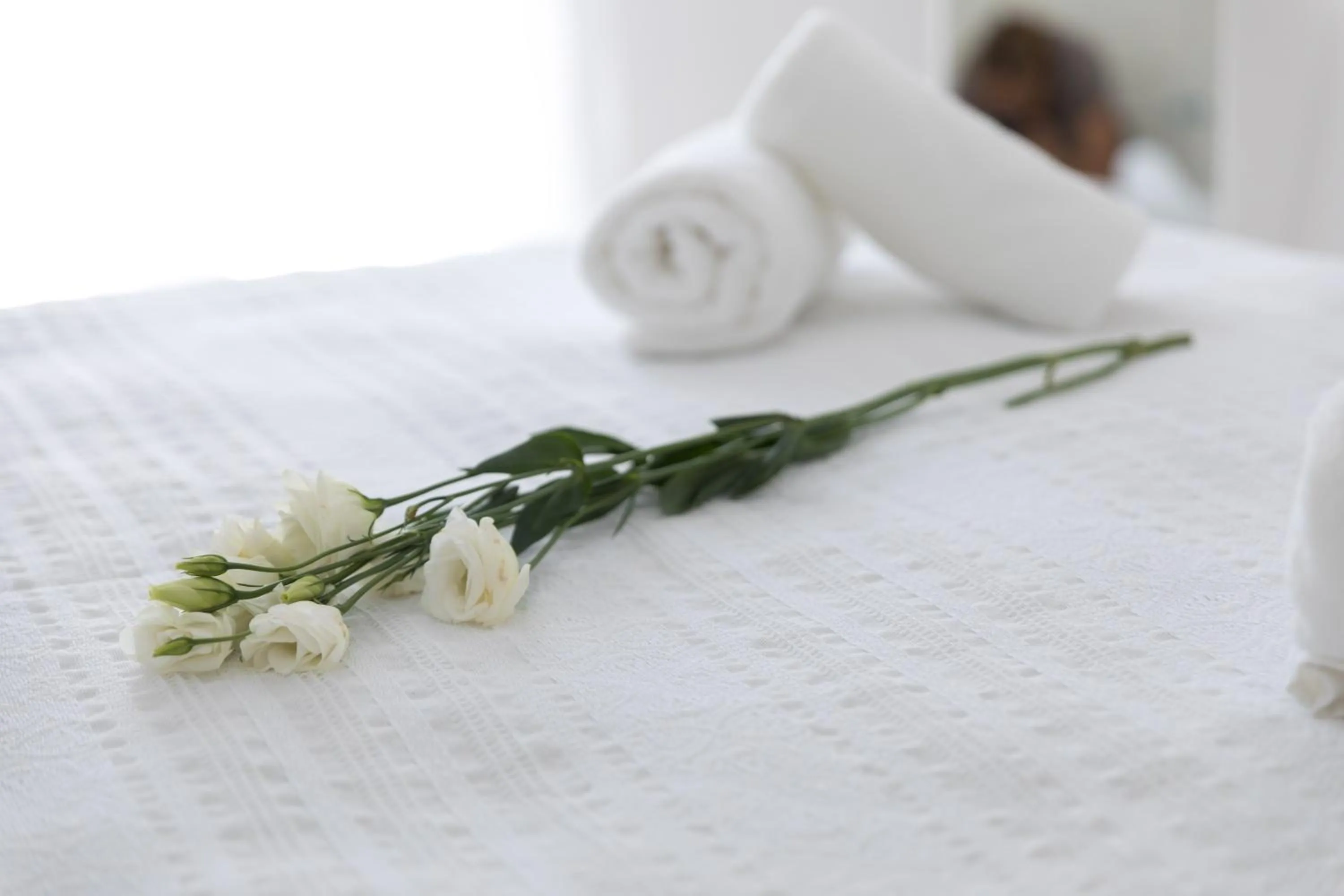 Decorative detail, Bed in Sugar Blue