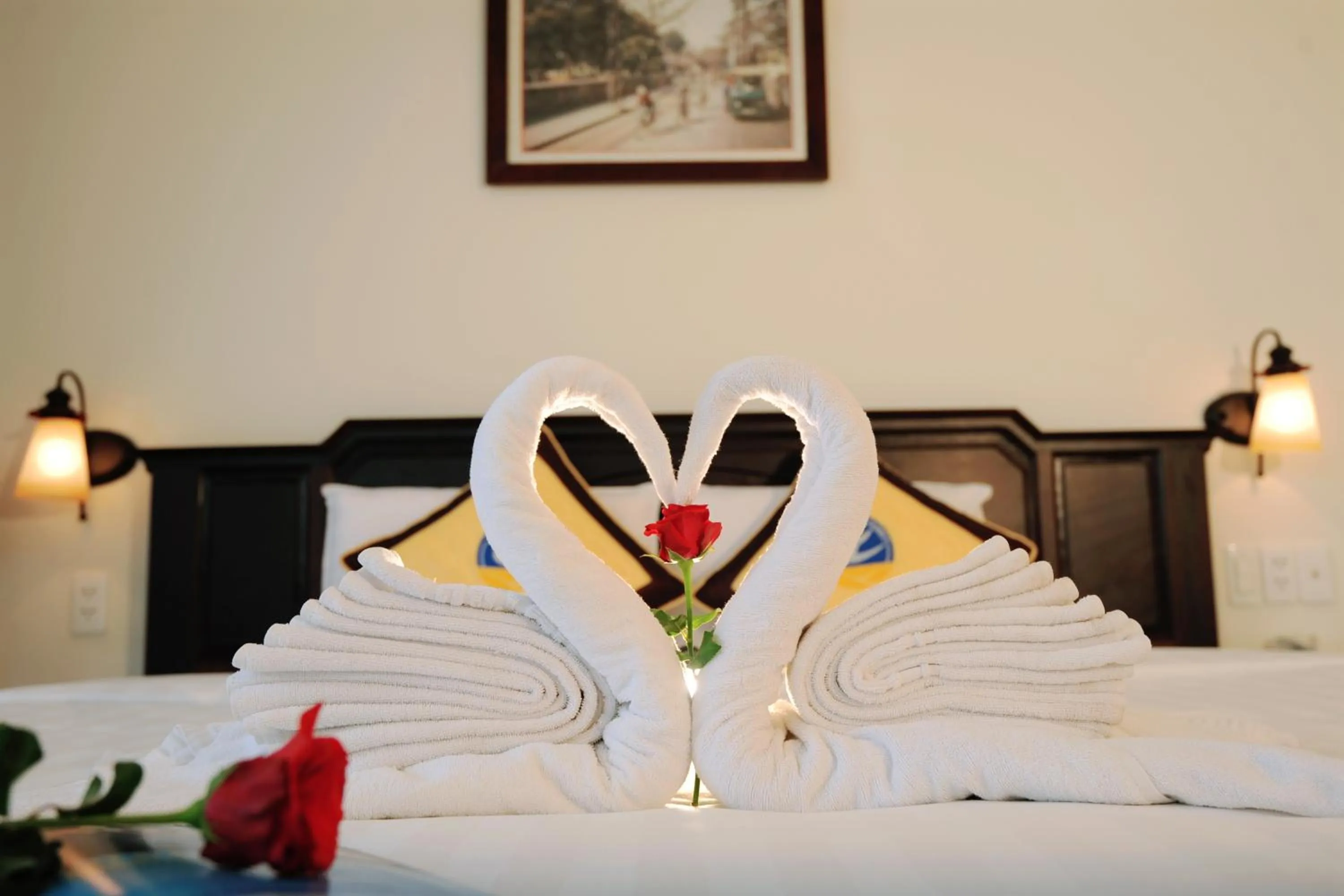 Bed in Cuu Long Hotel