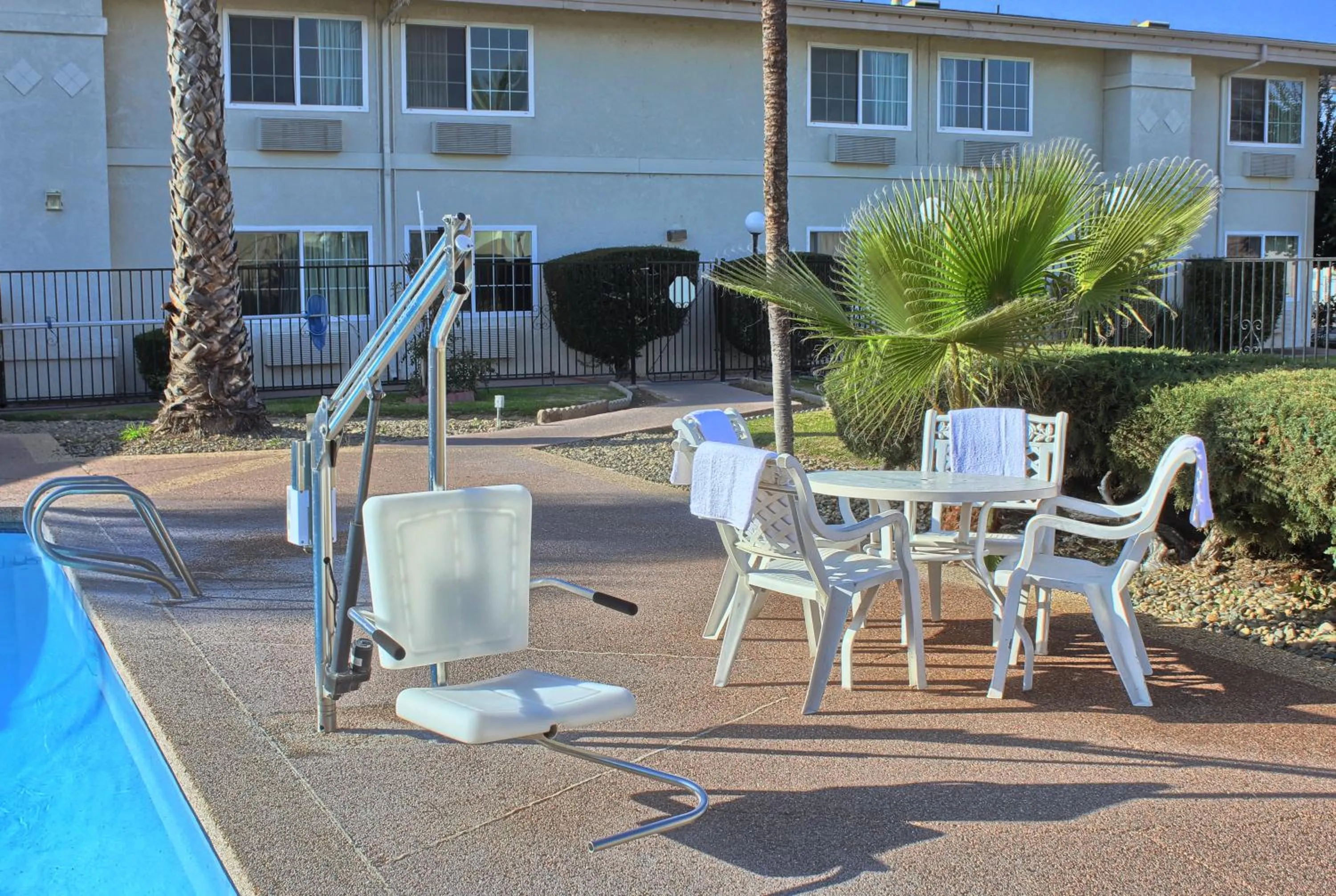 Swimming pool in Motel 6-Merced, CA